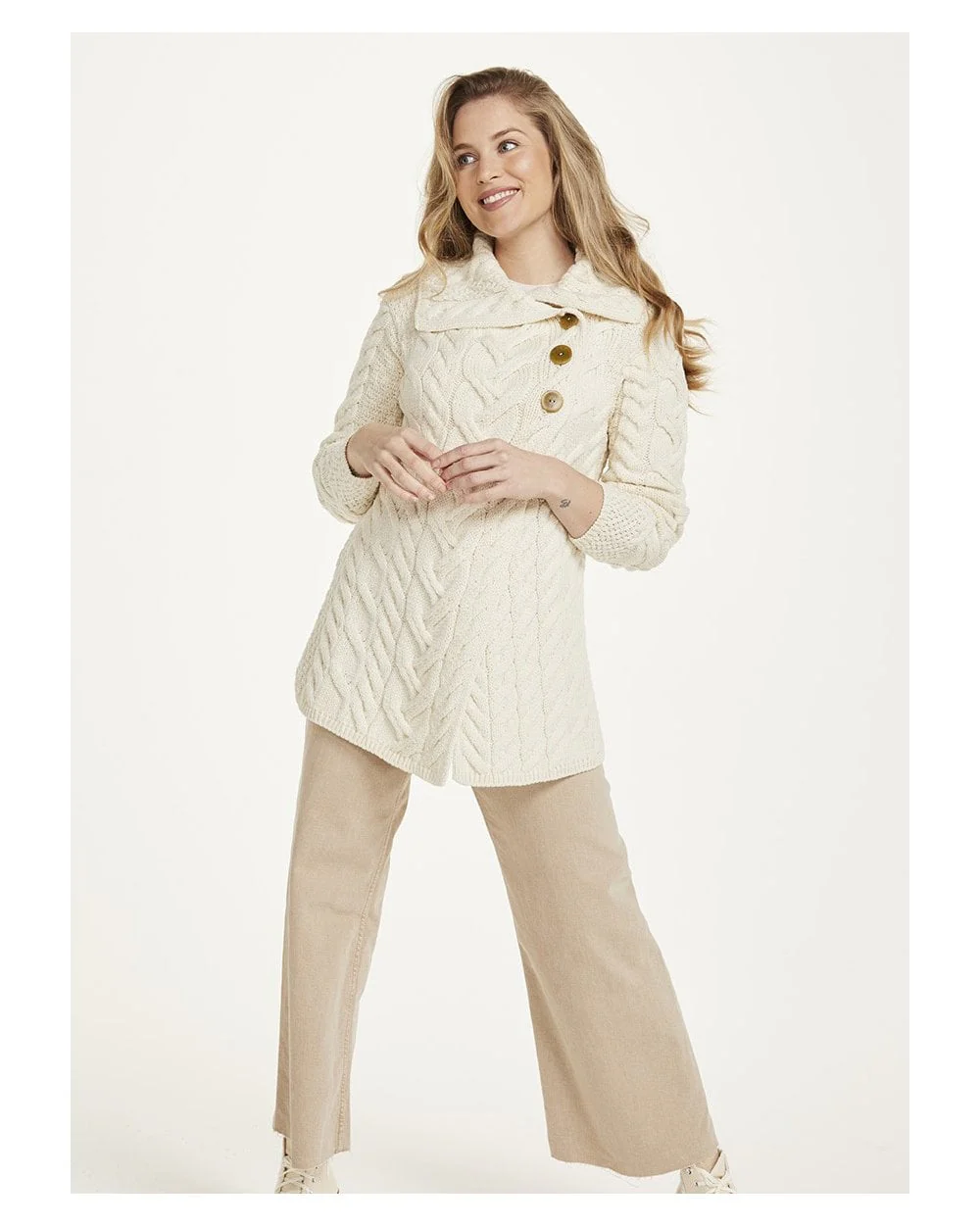 3 Buttoned Longline Cardigan - Image 7