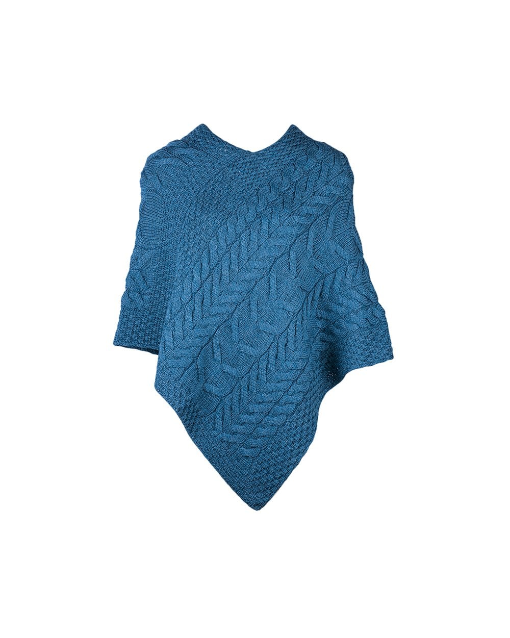 Aasleagh Falls Ladies Aran Poncho - Image 11