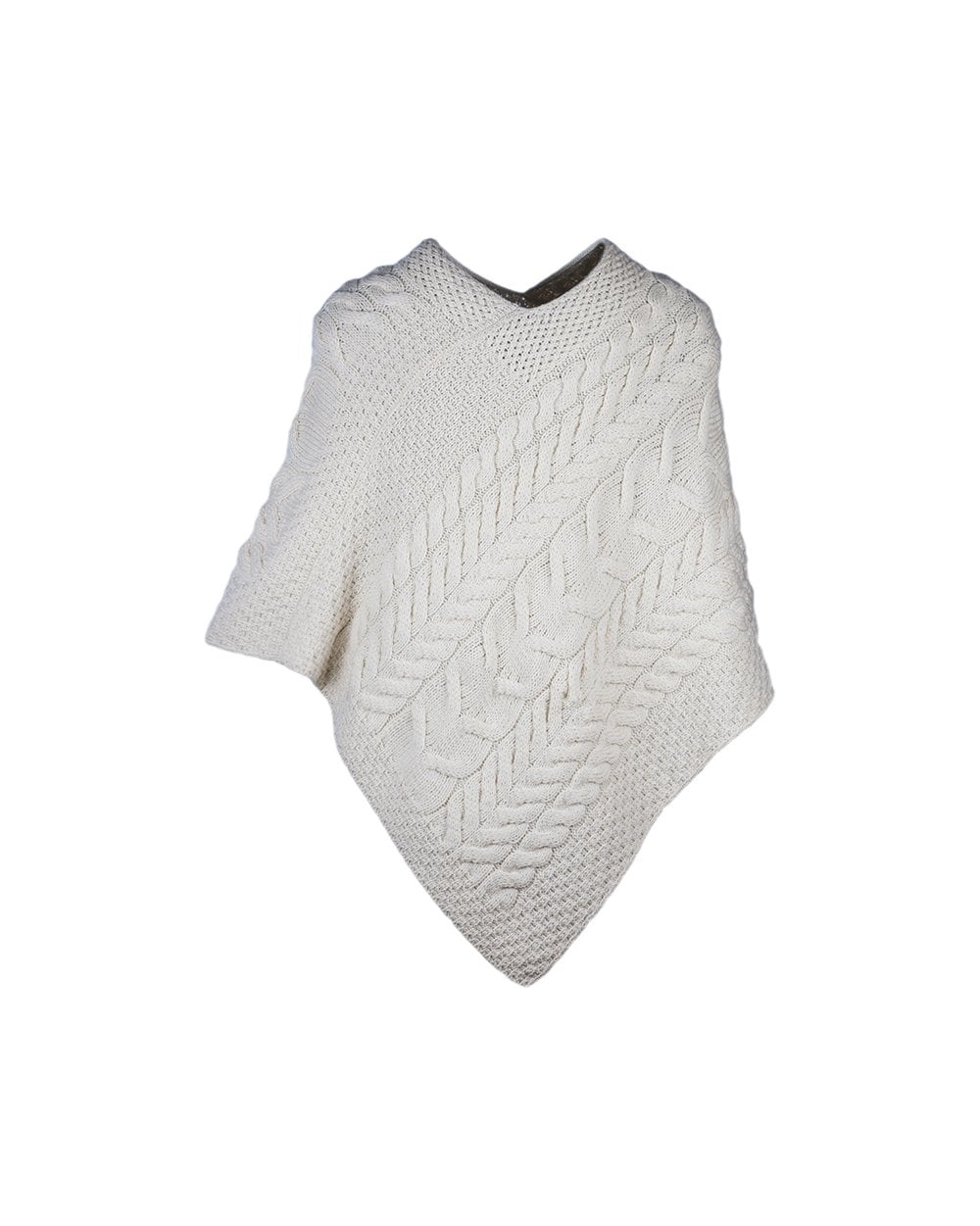 Aasleagh Falls Ladies Aran Poncho - Image 5
