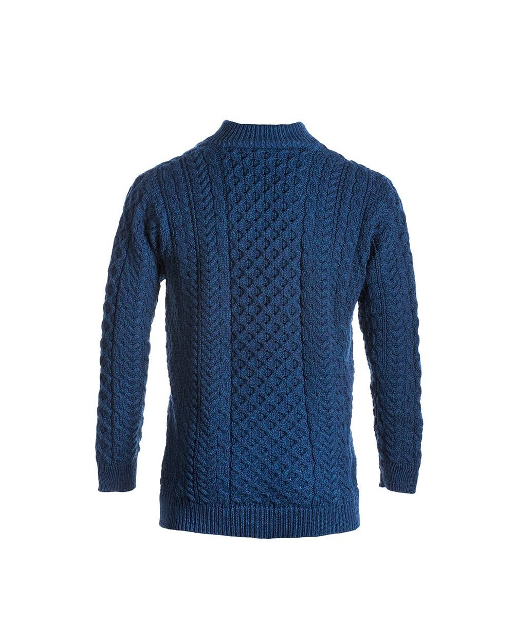Ballycroy Mens Aran Half Zip Sweater - Image 6