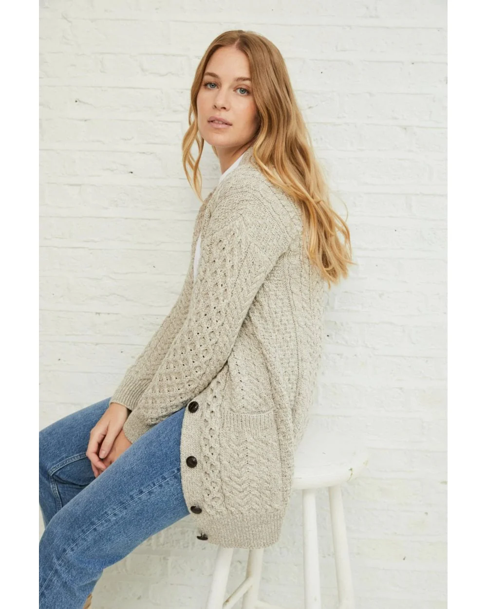 Delphi Aran Boyfriend Cardigan - Image 6