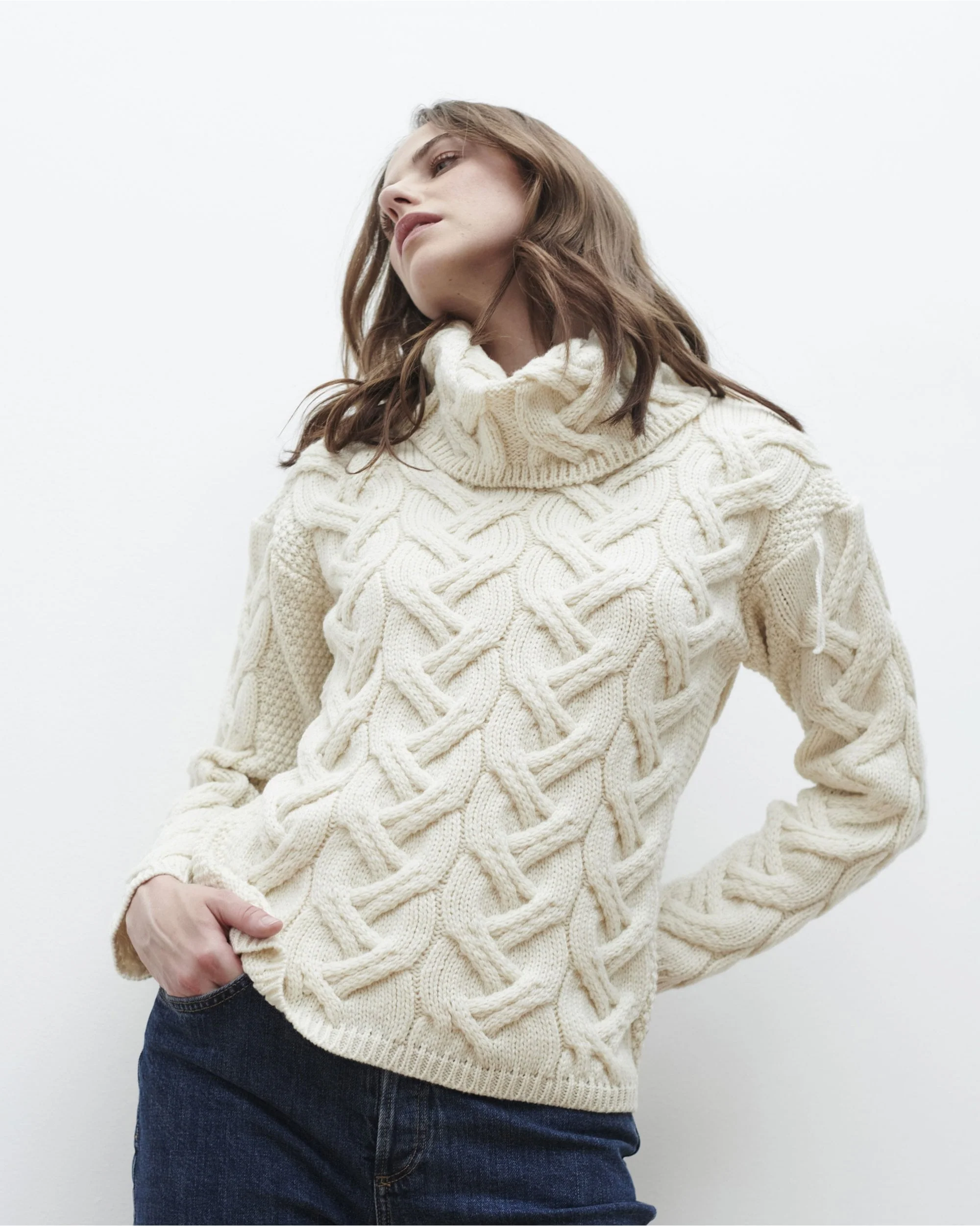 Kinsale Cable Aran Sweater - Image 10