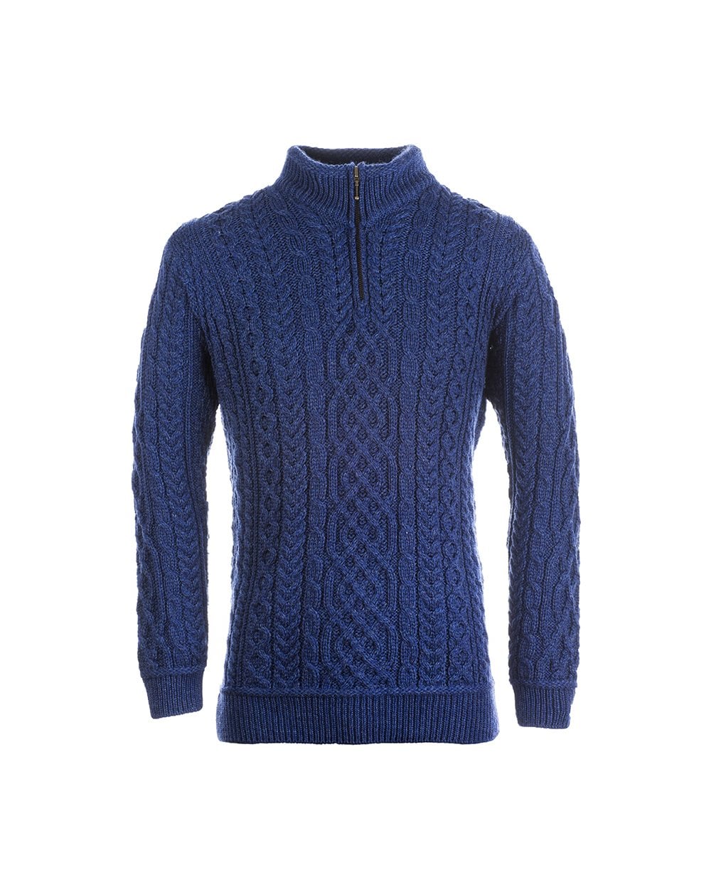 Lackaun Men's 1/4 Zip Aran Sweater - Image 6