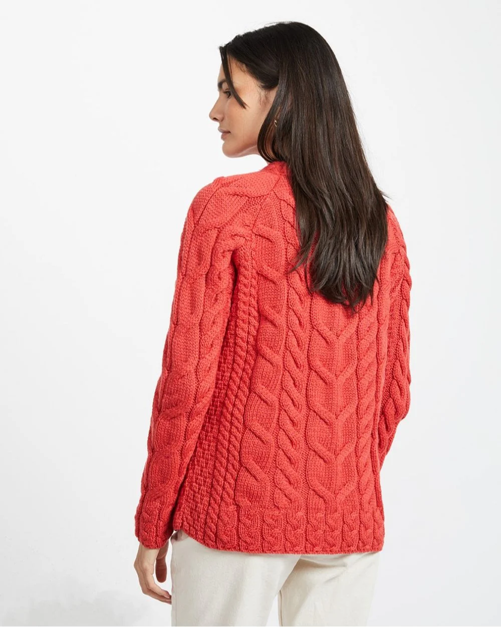Listowel Ladies Aran Cabled Sweater - Image 11