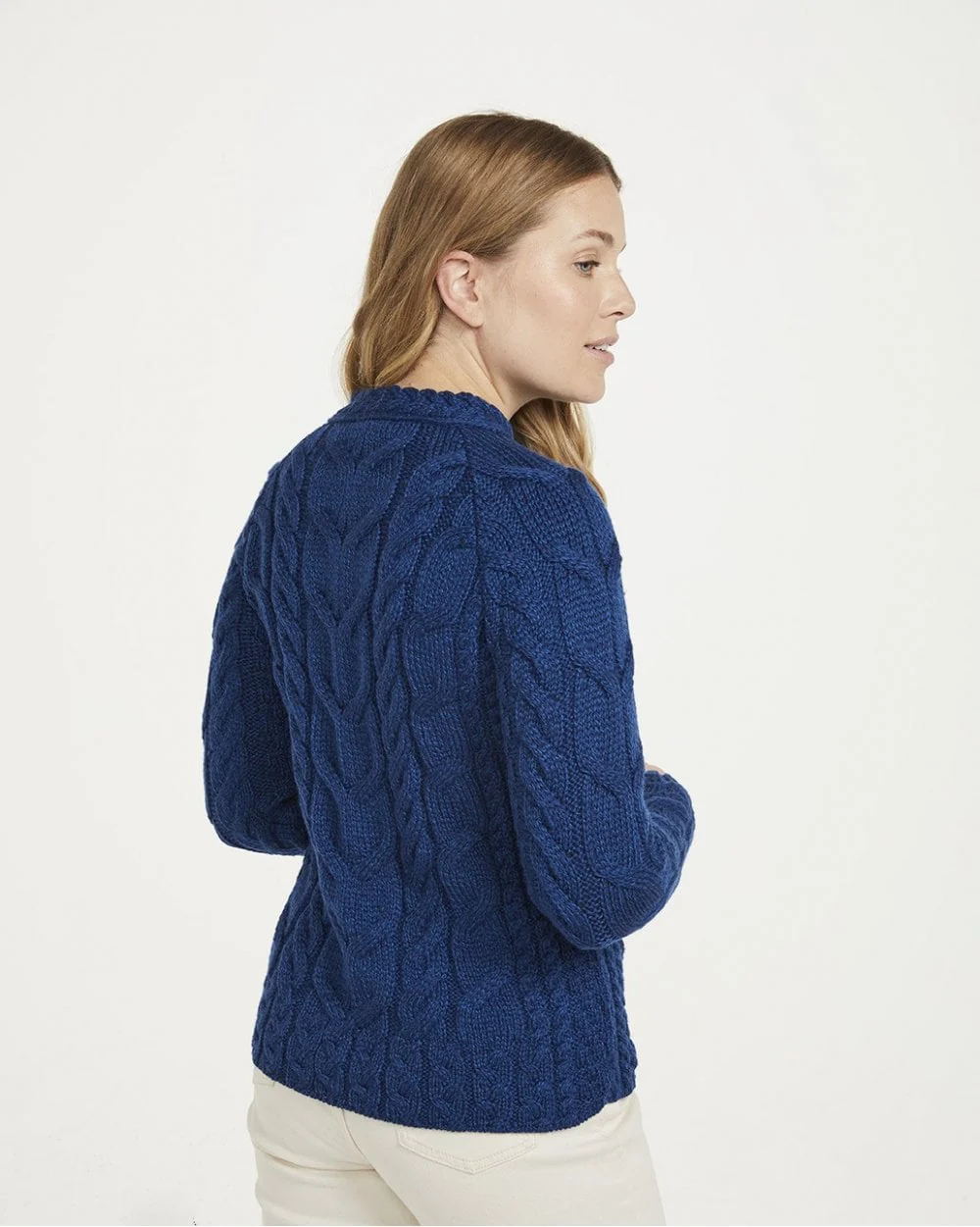Listowel Ladies Aran Cabled Sweater - Image 12