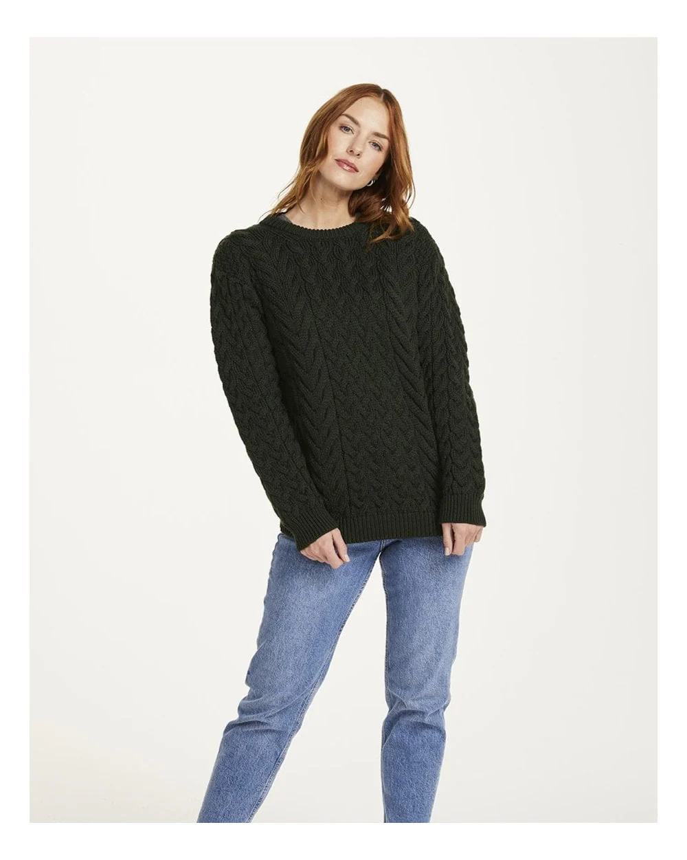 Omey Aran Crew Neck Sweater - Image 10