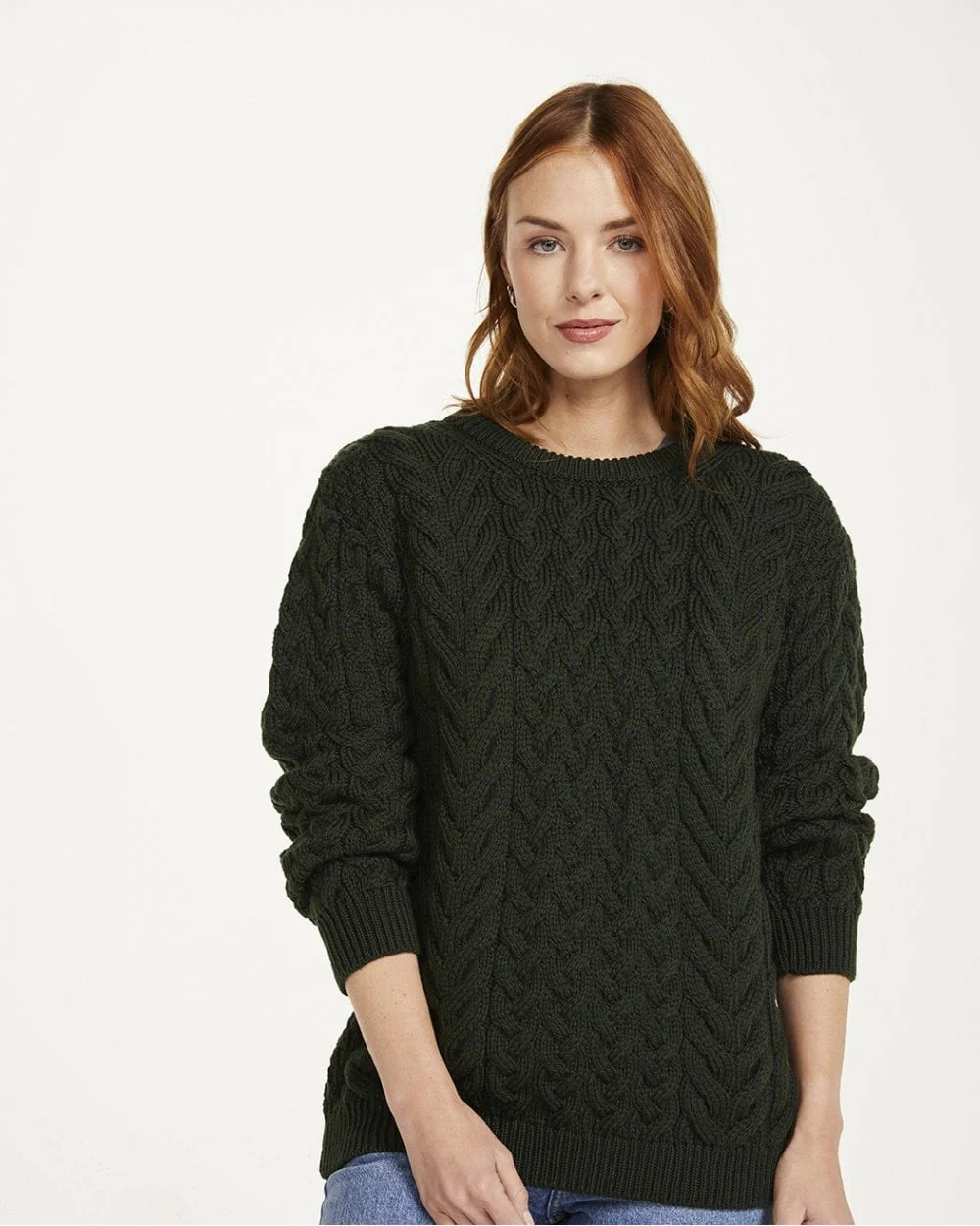 Omey Aran Crew Neck Sweater - Image 14