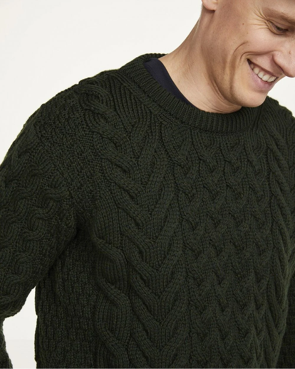 Omey Aran Crew Neck Sweater - Image 15