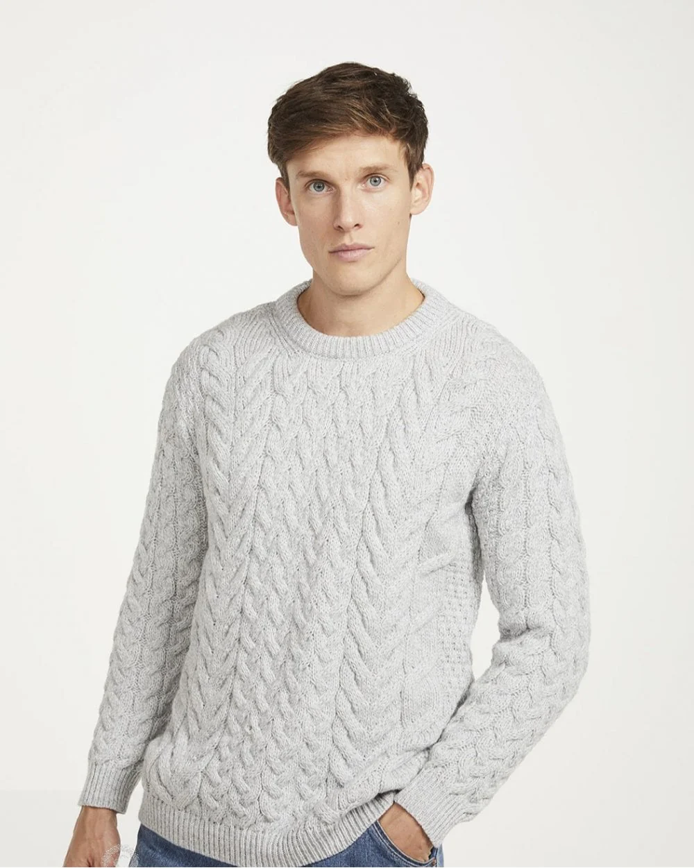 Omey Aran Crew Neck Sweater - Image 4