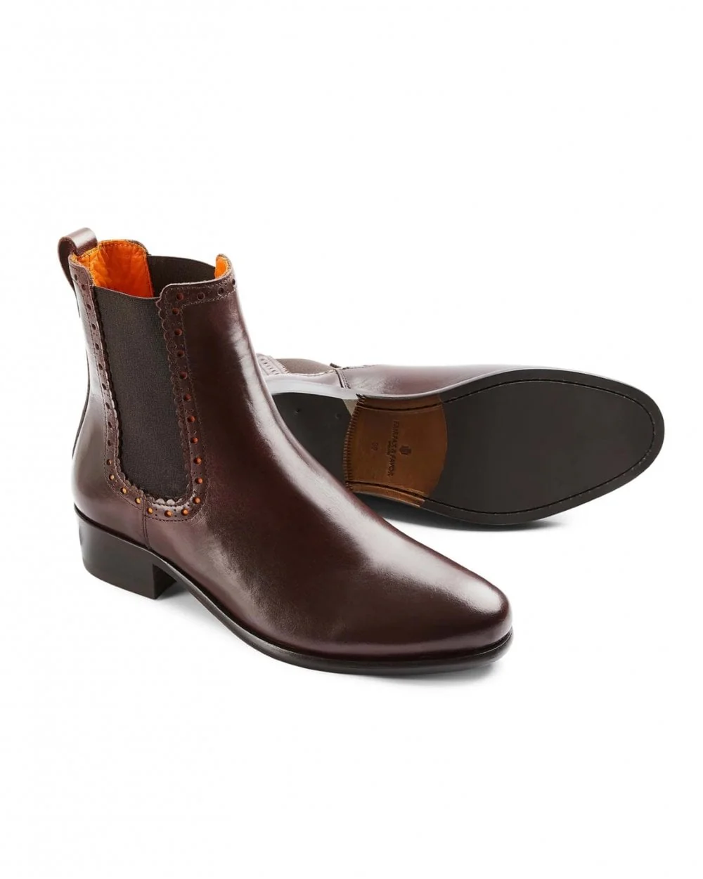Leather Brogued Chelsea Boot - Image 6