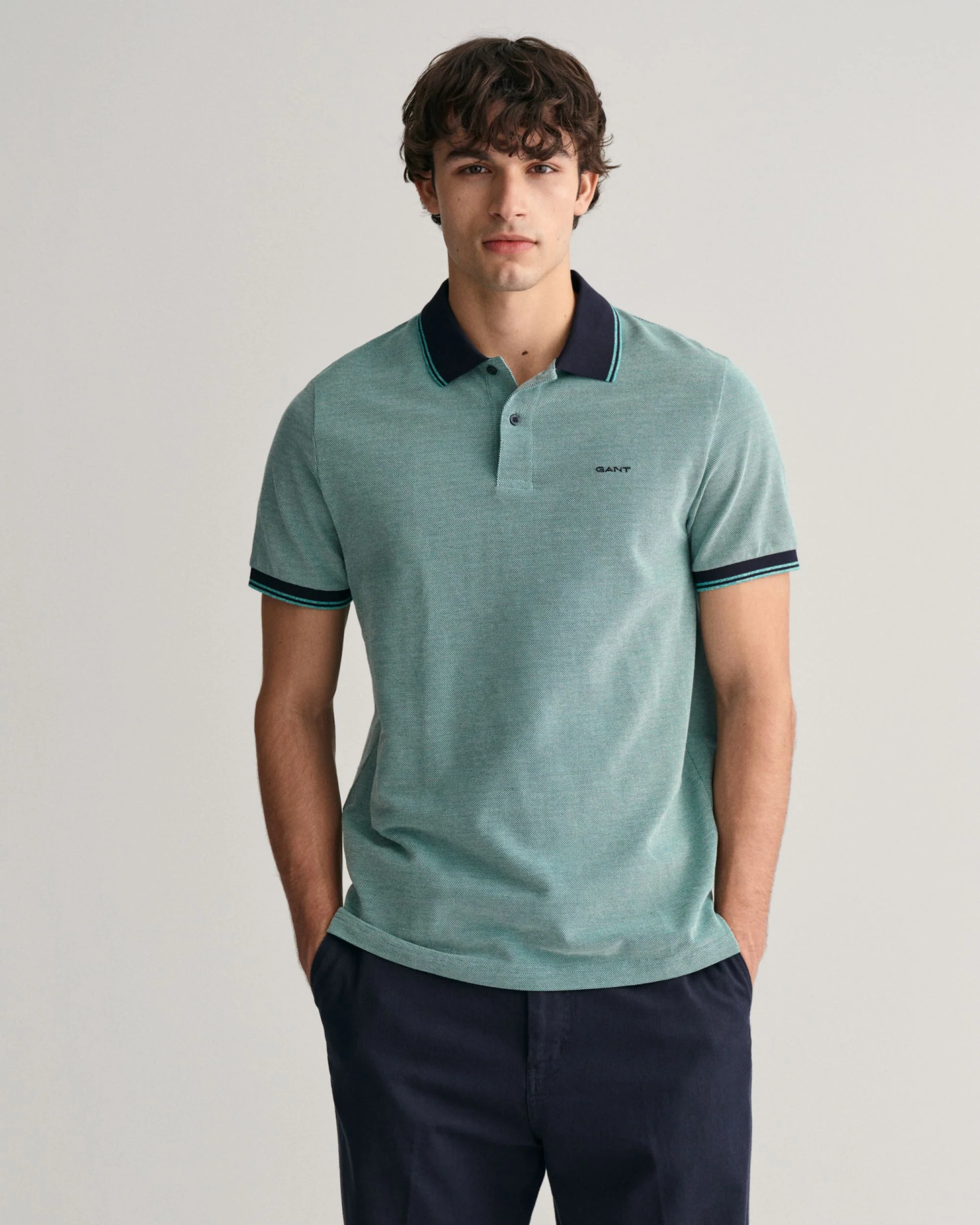 4-Color Oxford Piqué Polo Shirt - Image 9