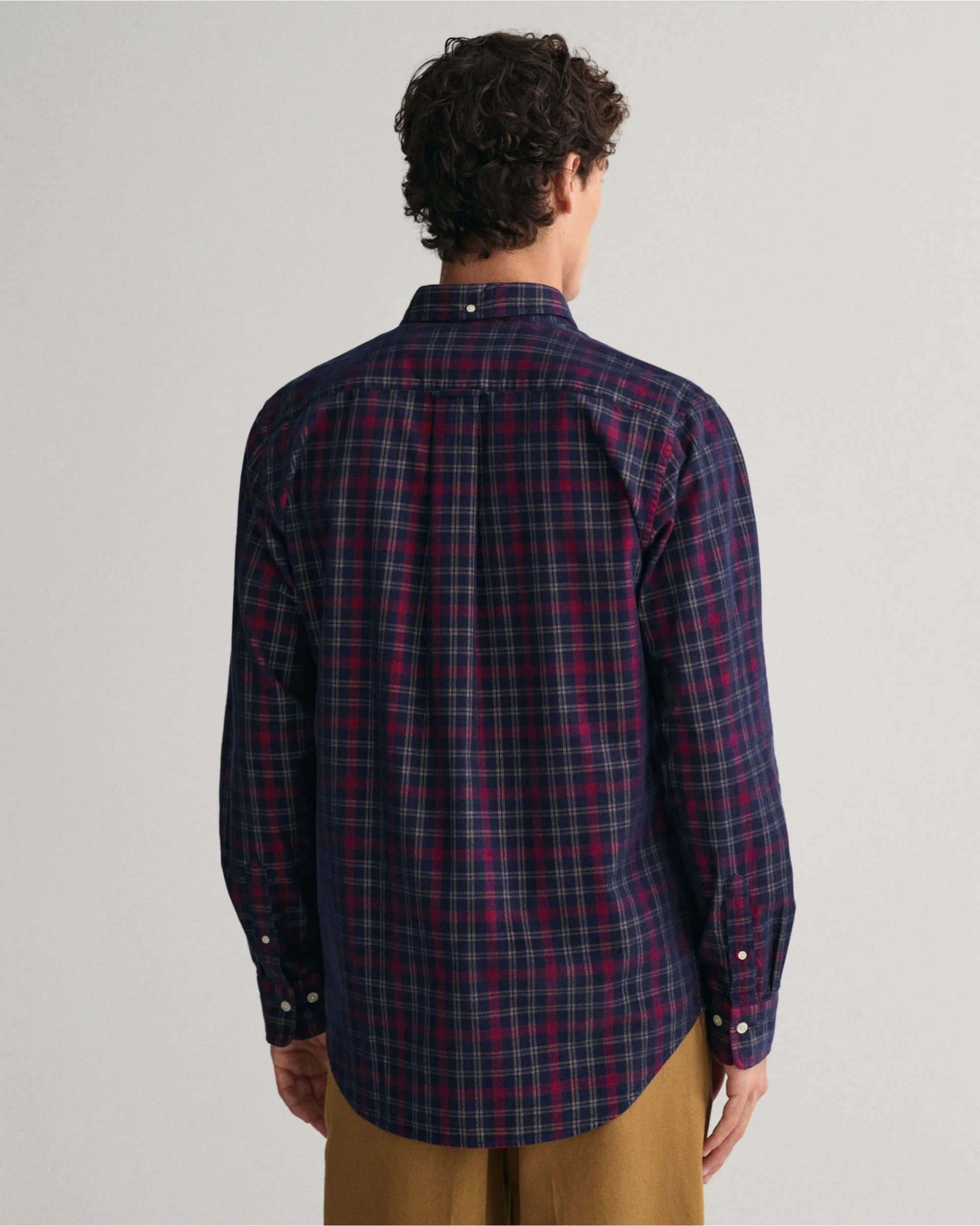 Regular Fit Checked Corduroy Shirt - Image 3