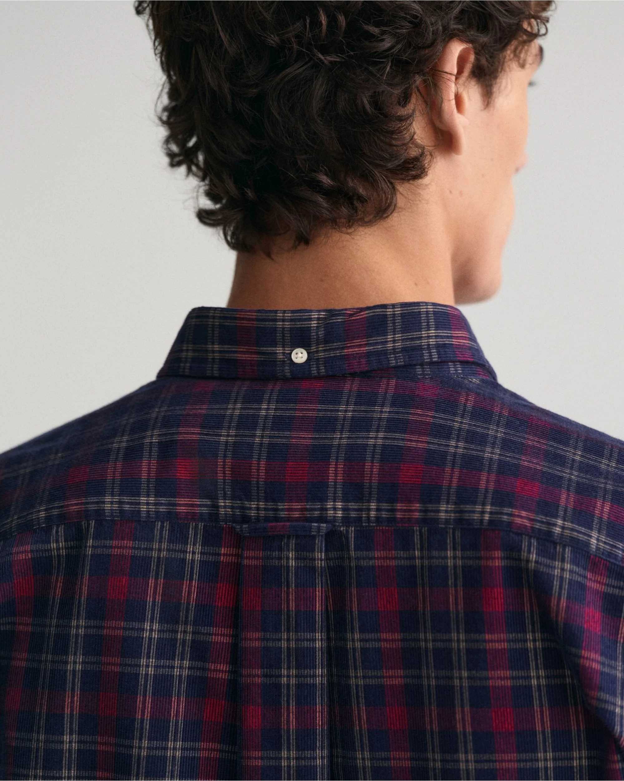 Regular Fit Checked Corduroy Shirt - Image 6