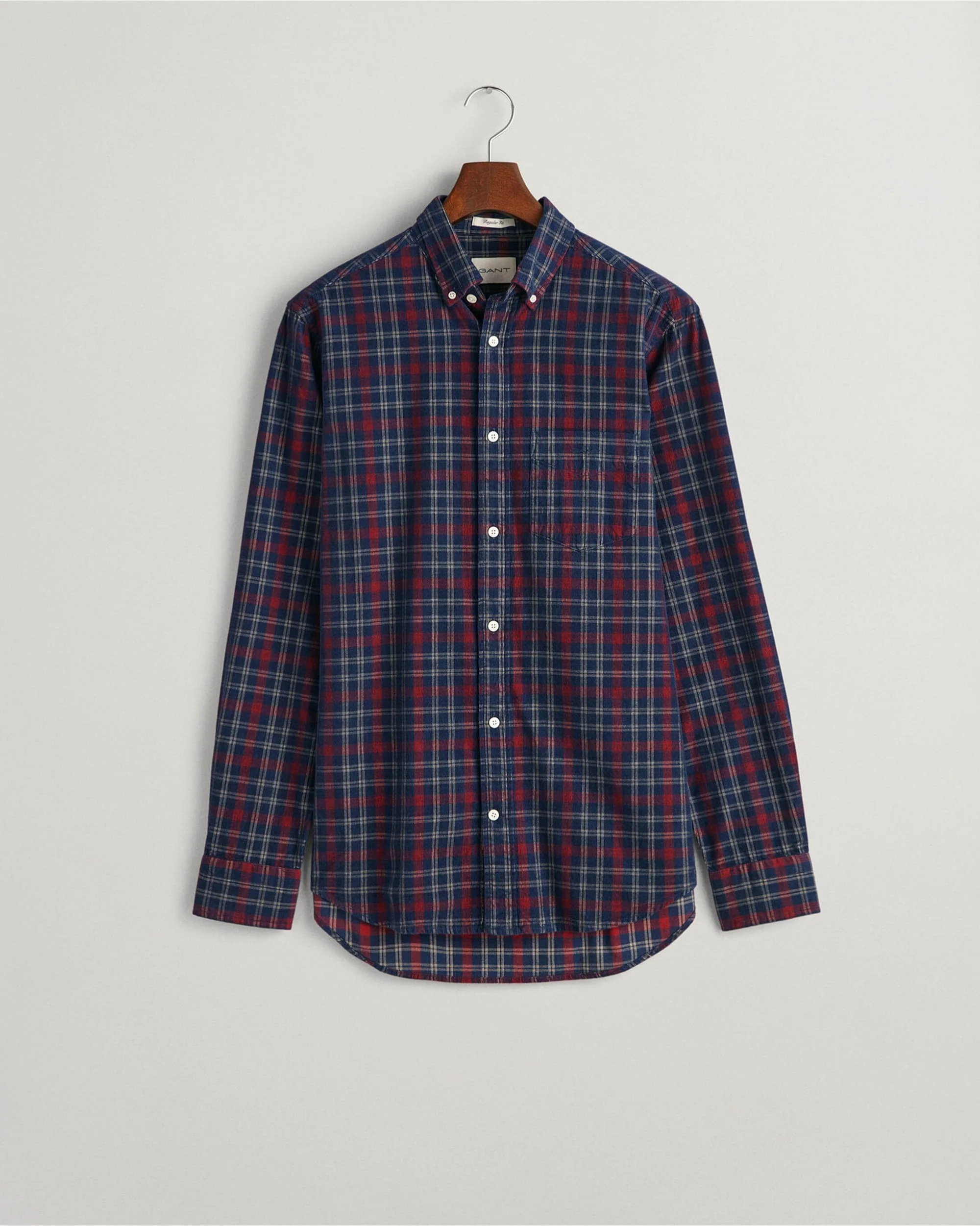 Regular Fit Checked Corduroy Shirt - Image 8