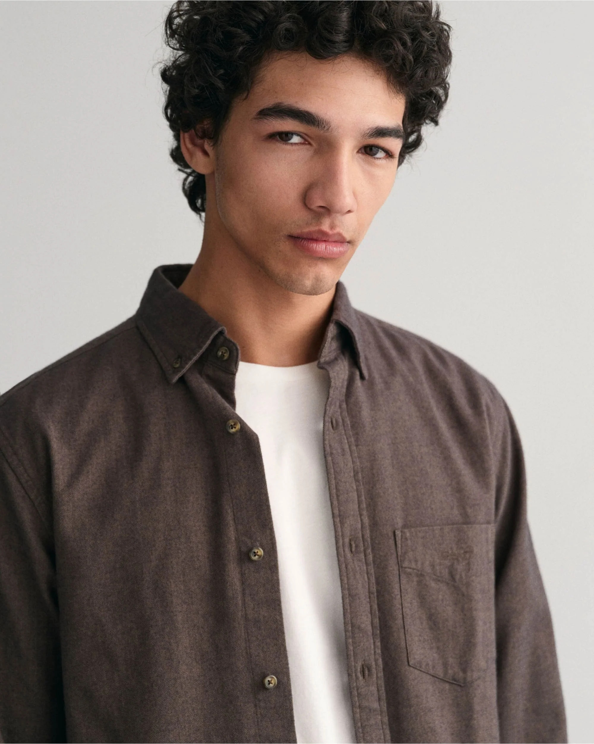 Regular Fit Herringbone Flannel Shirt - Image 11