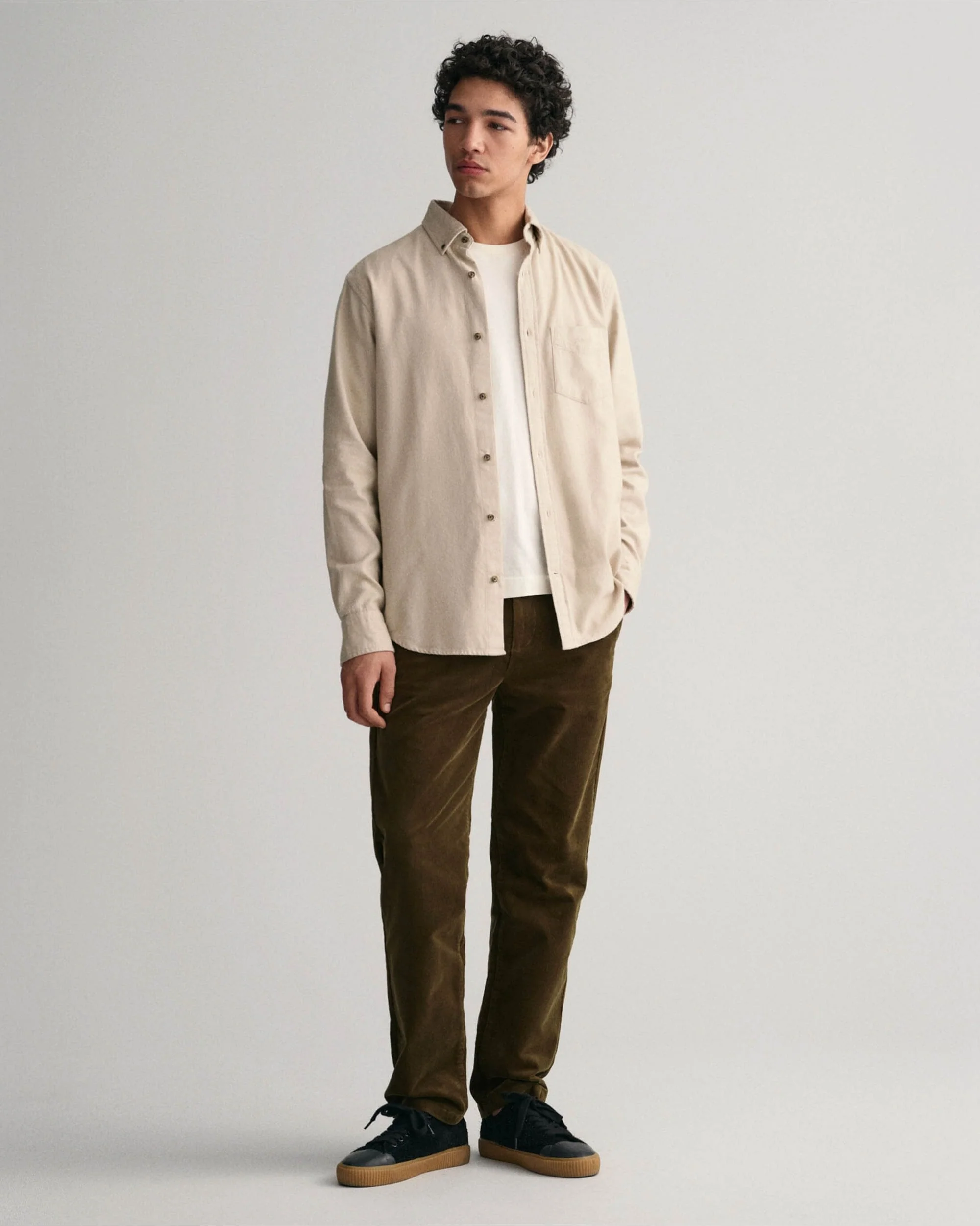 Regular Fit Herringbone Flannel Shirt - Image 5