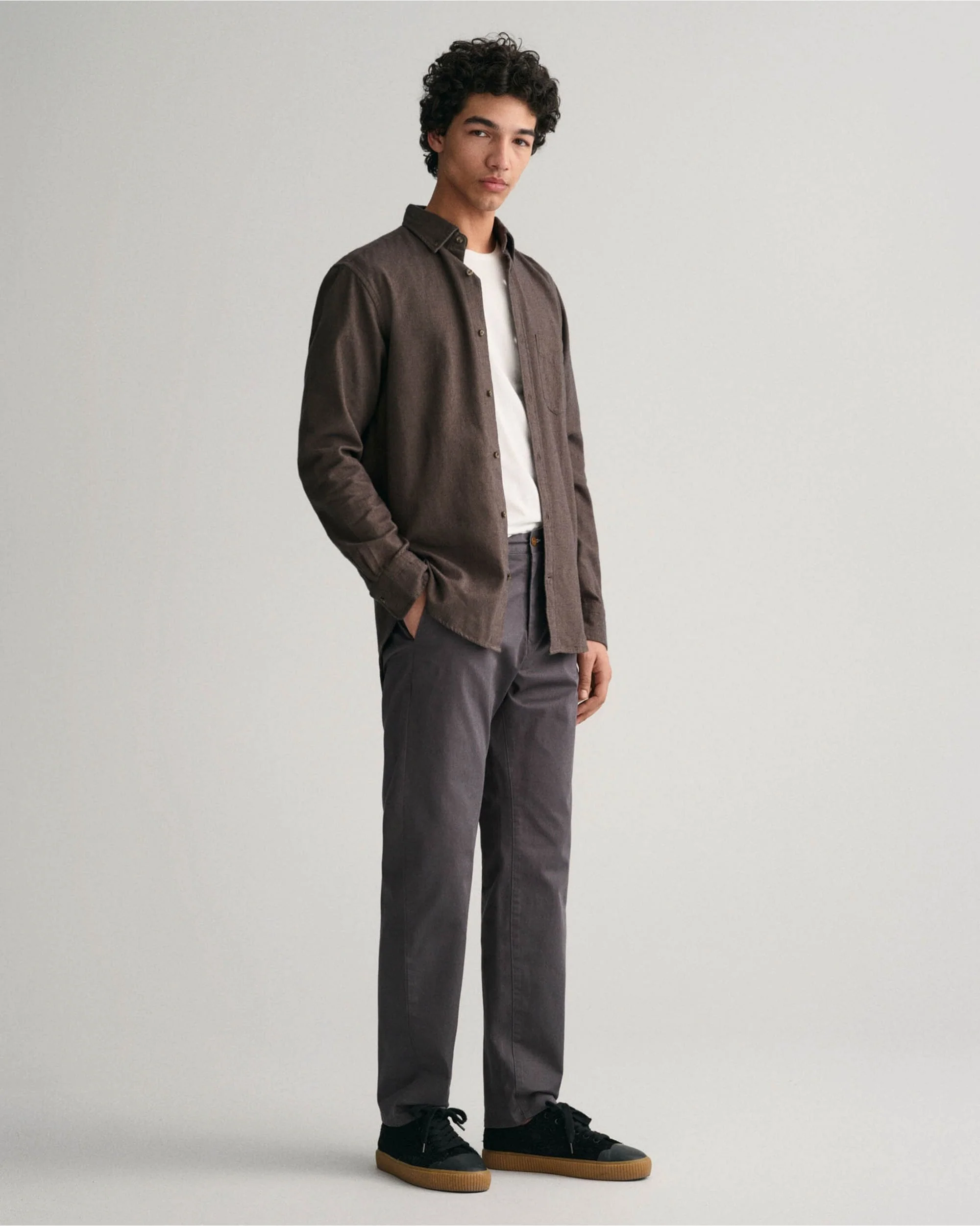 Regular Fit Herringbone Flannel Shirt - Image 8