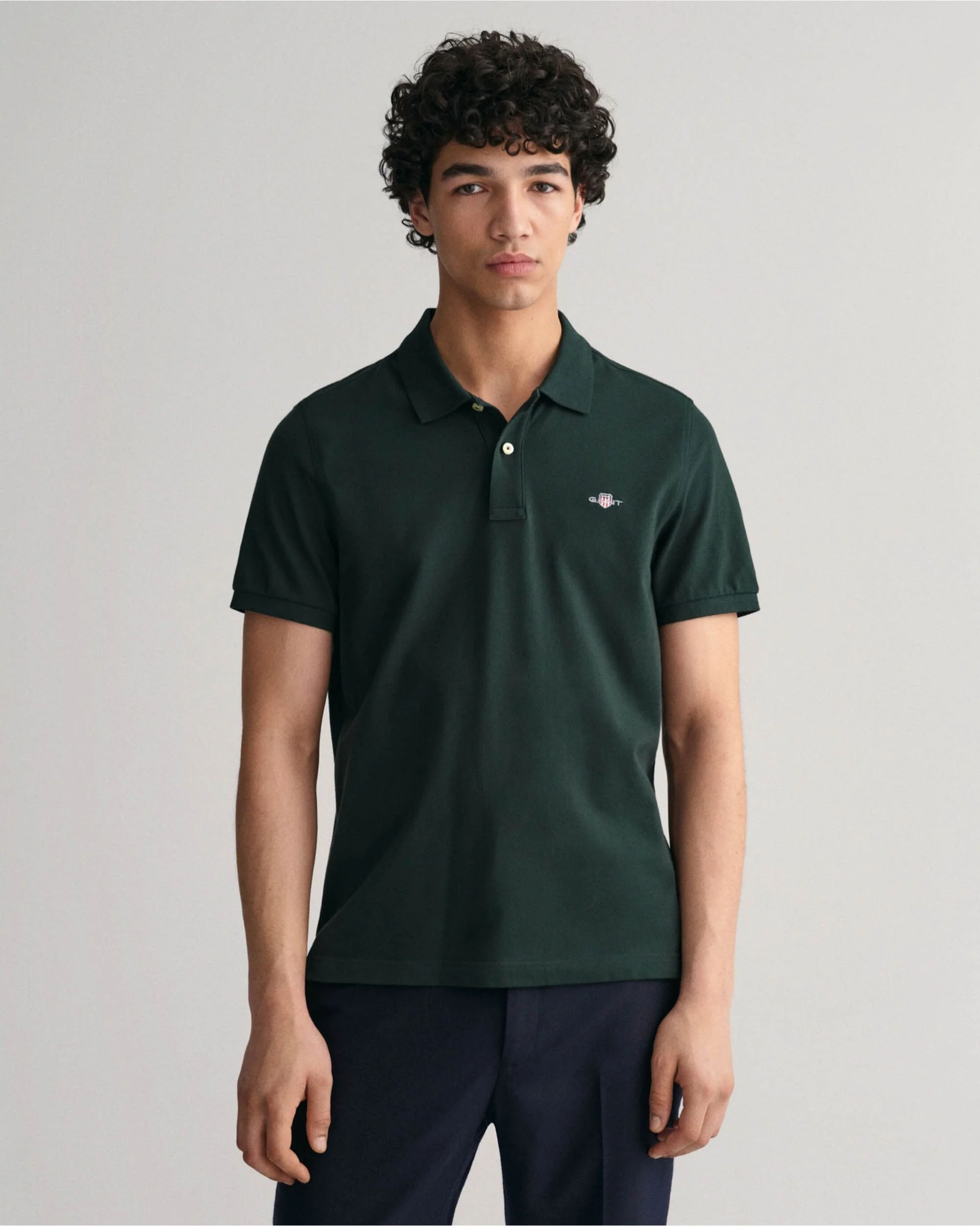 Regular Fit Shield Pique Polo Shirt - Image 5