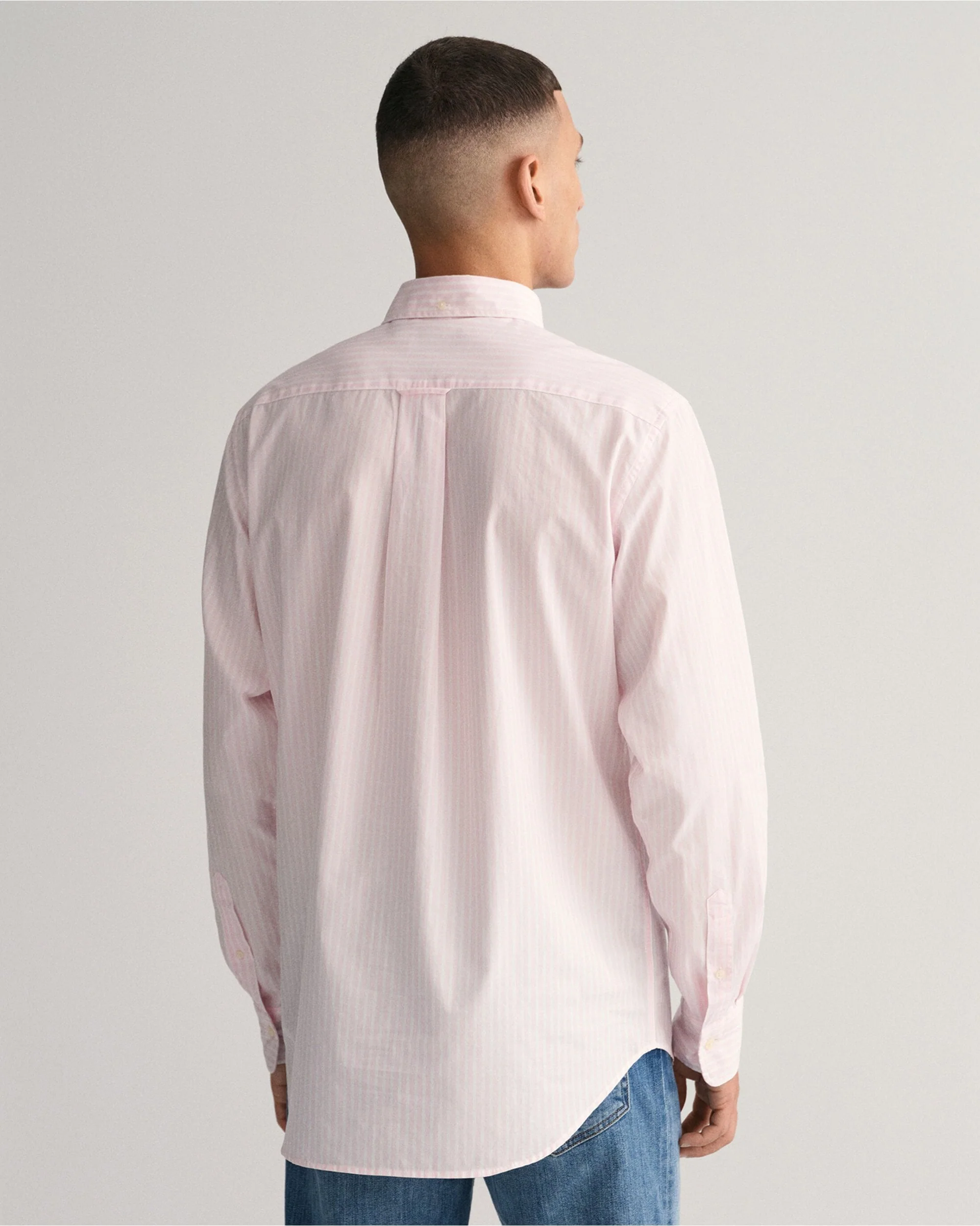Regular Fit Striped Poplin Shirt - Image 3
