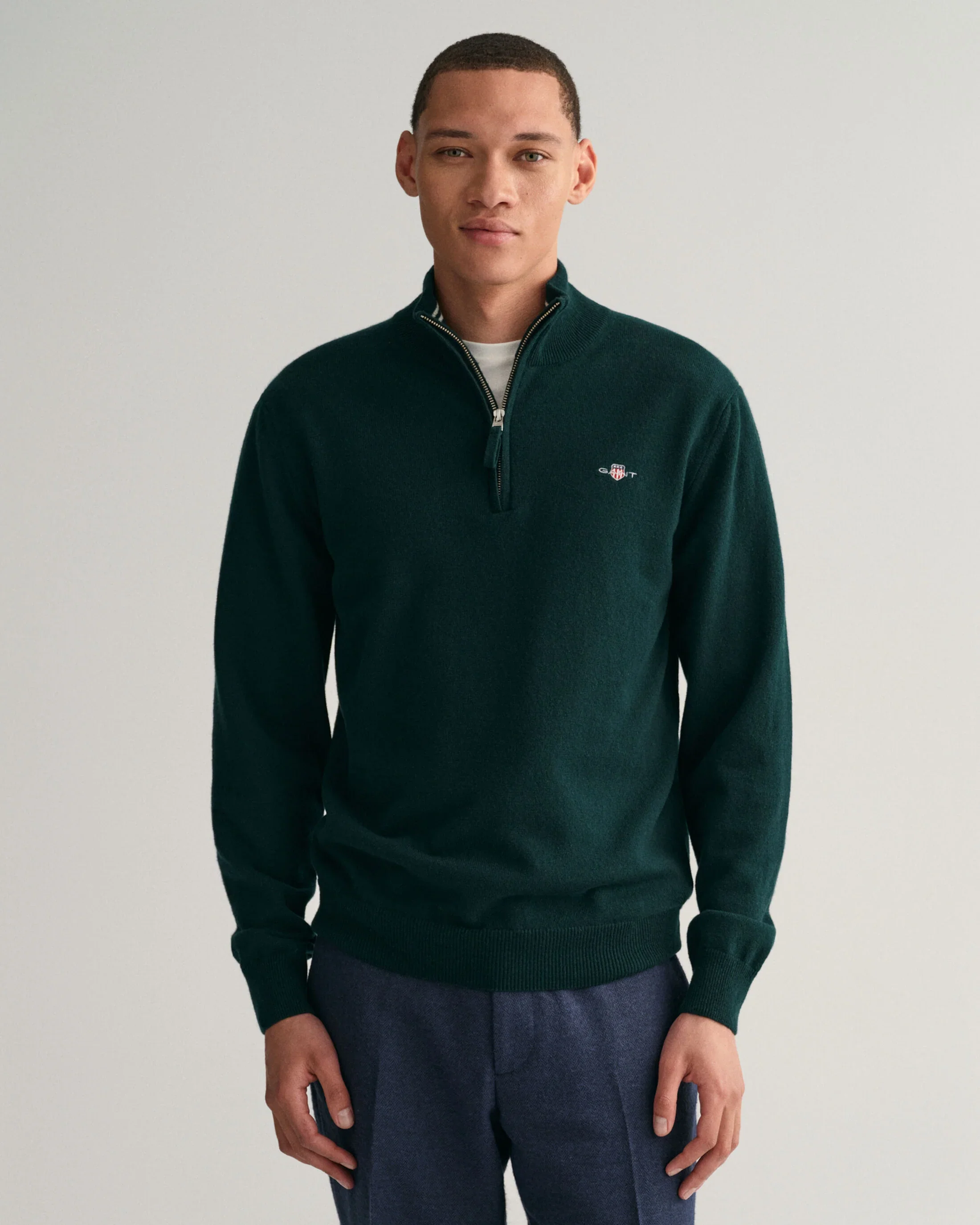 Superfine Lambswool Half-Zip Sweater - Image 14