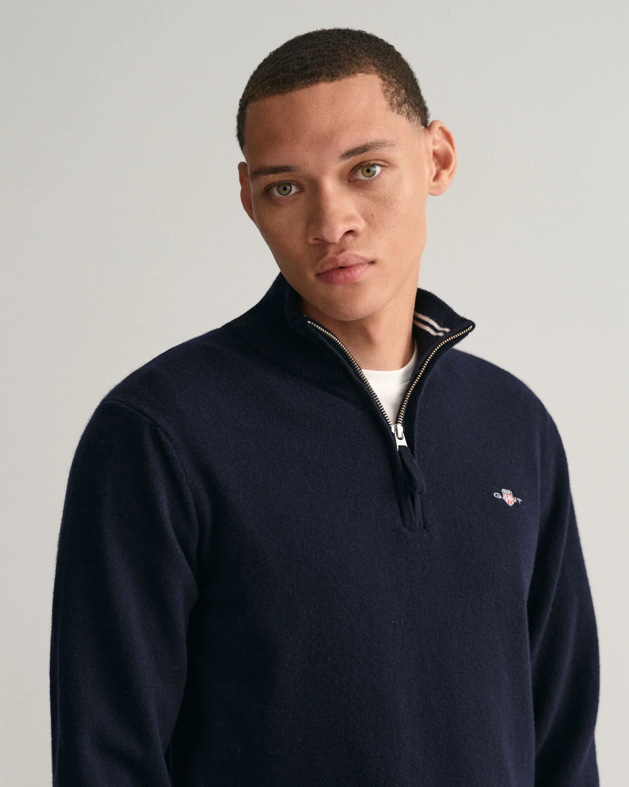 Superfine Lambswool Half-Zip Sweater - Image 19