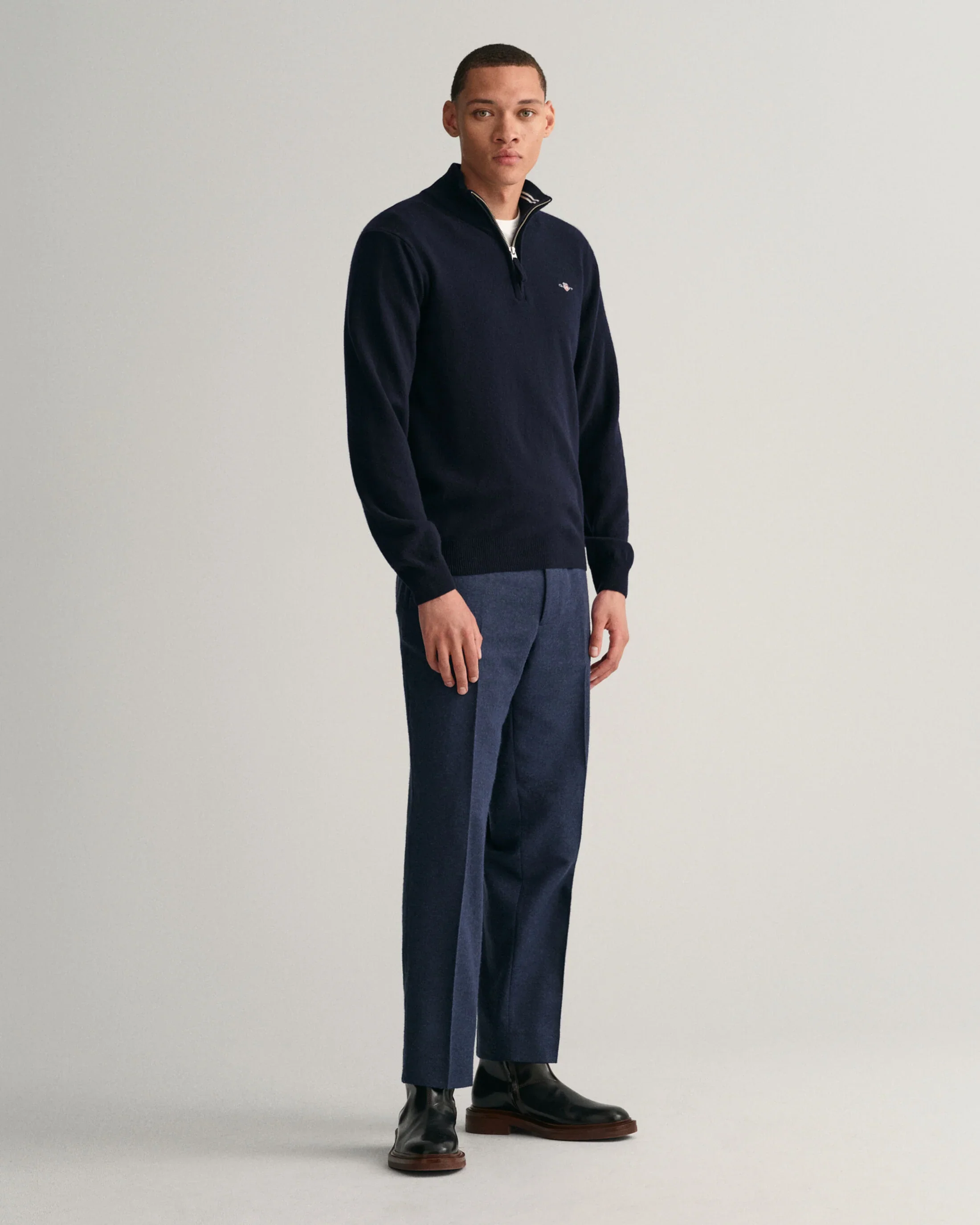 Superfine Lambswool Half-Zip Sweater - Image 20