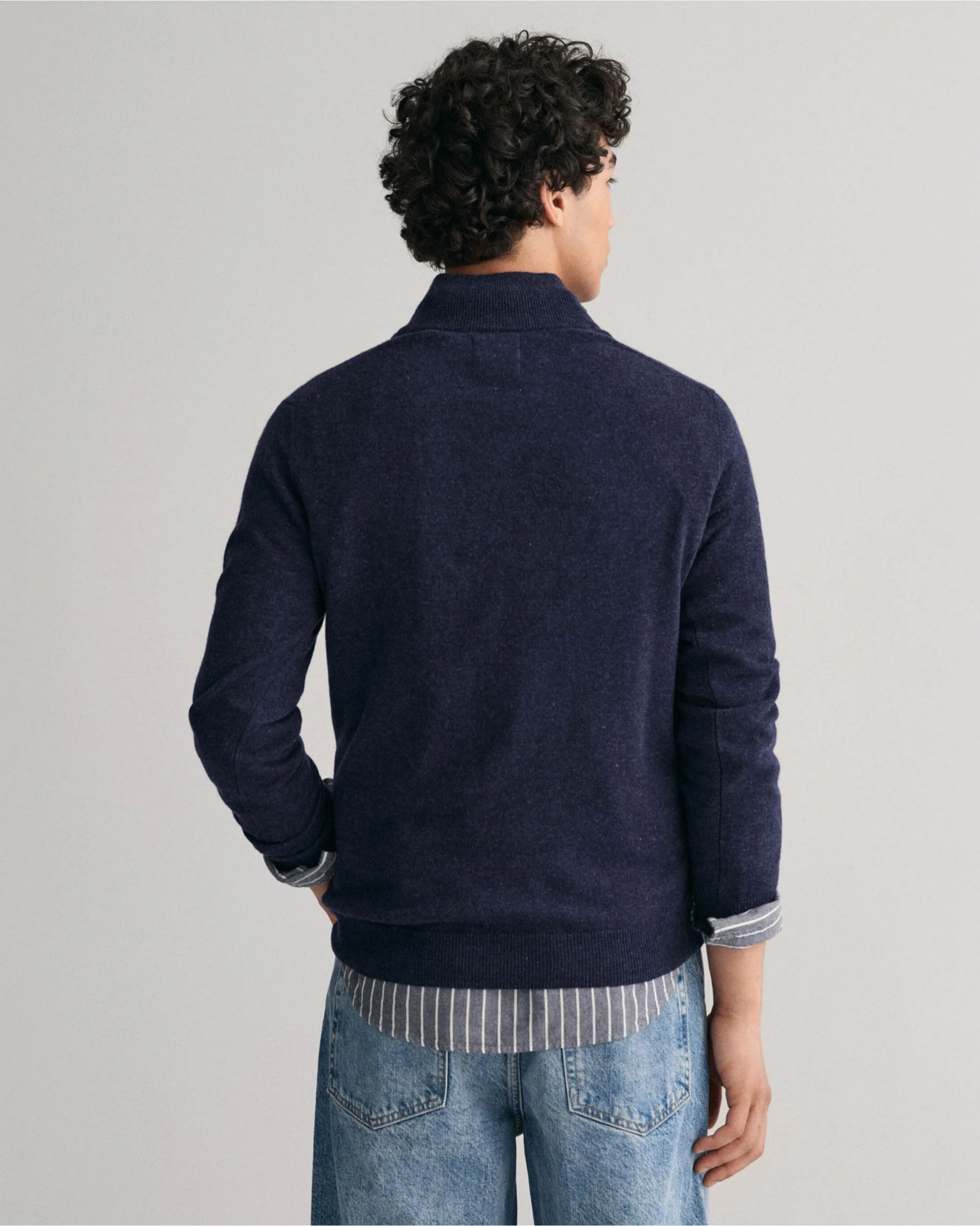 Superfine Lambswool Half-Zip Sweater - Image 4