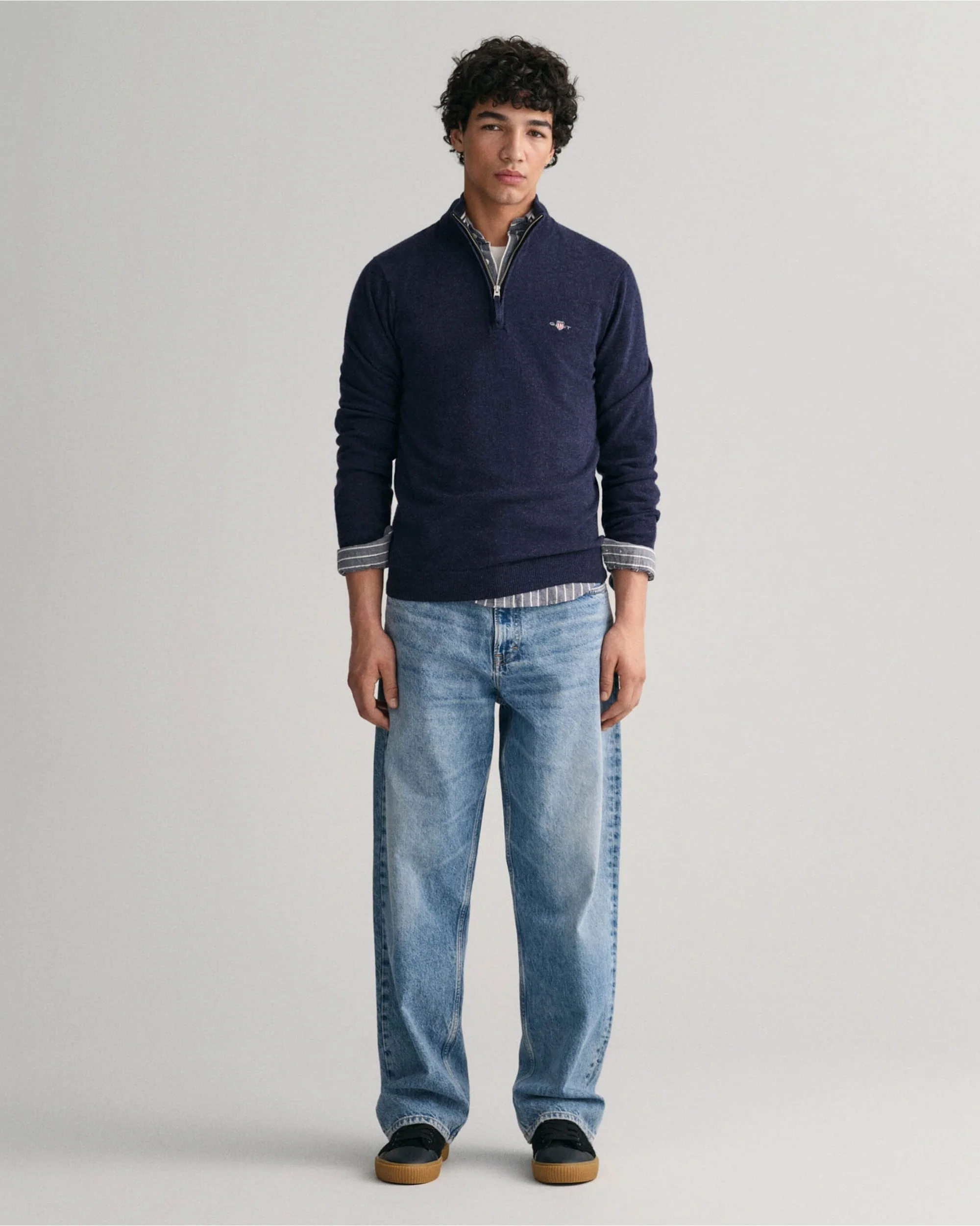 Superfine Lambswool Half-Zip Sweater - Image 5