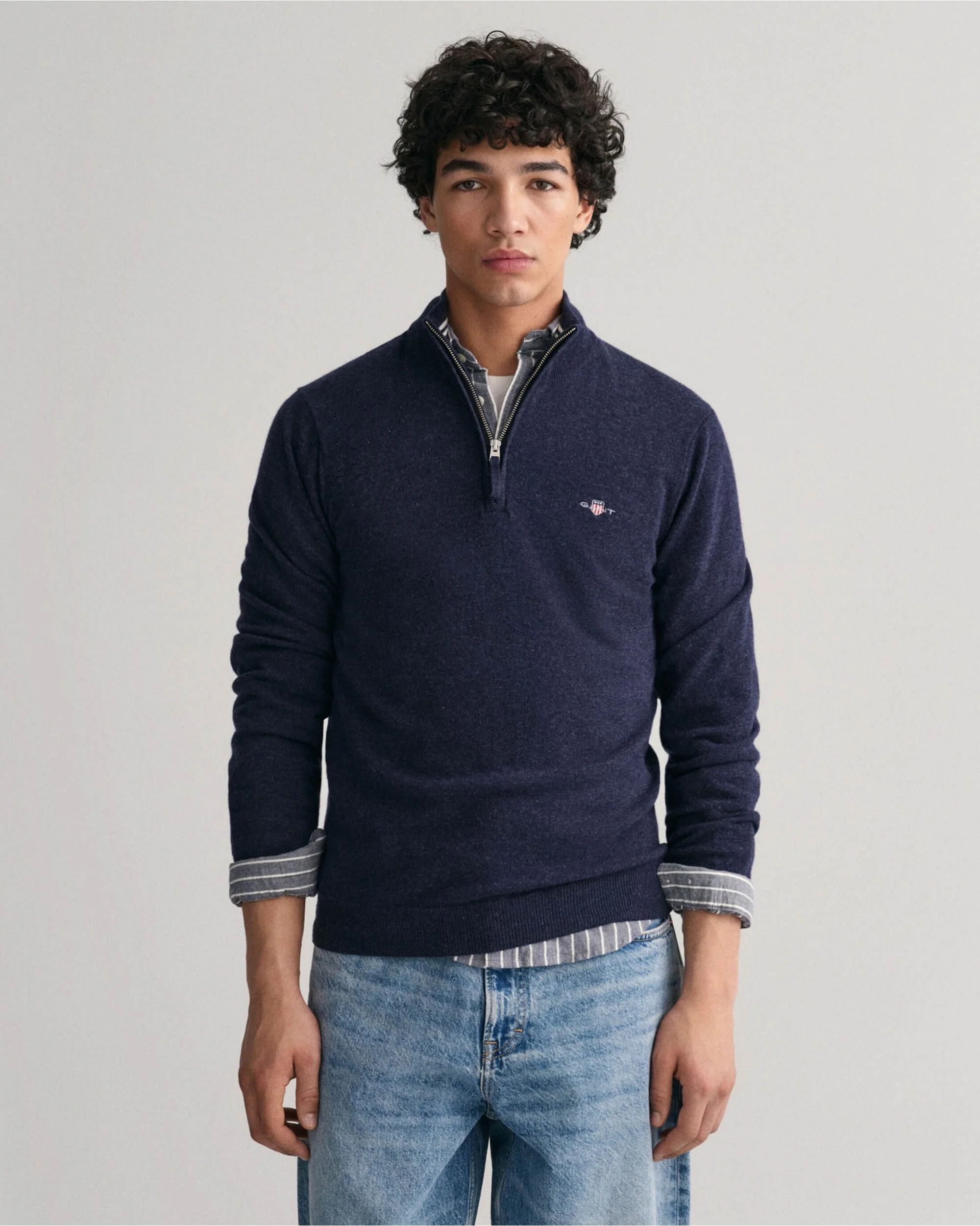 Superfine Lambswool Half-Zip Sweater - Image 8