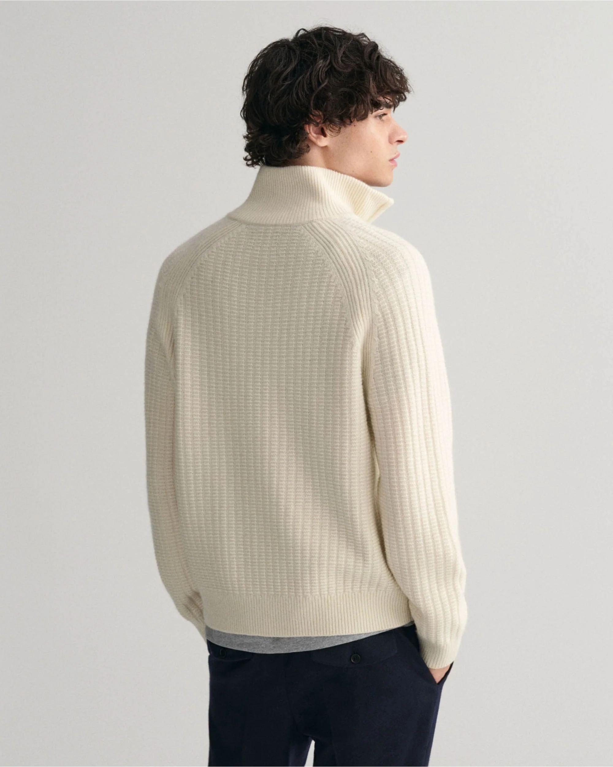 Textured Half-Zip Sweater - Image 3