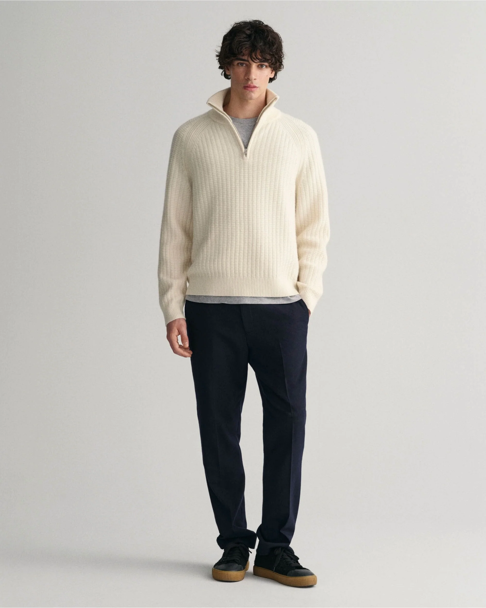 Textured Half-Zip Sweater - Image 4
