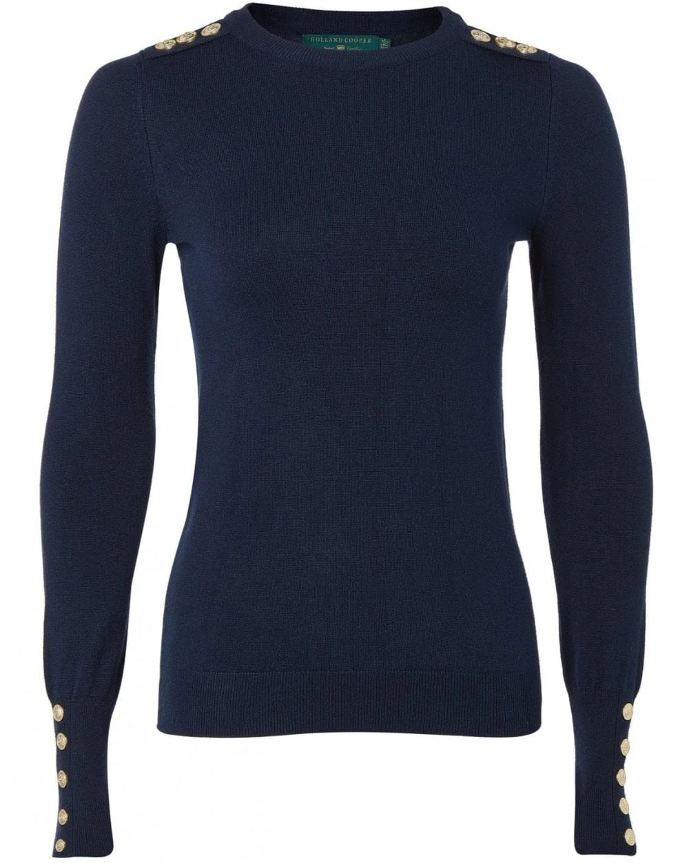 Buttoned Knit Crew Neck - Image 13