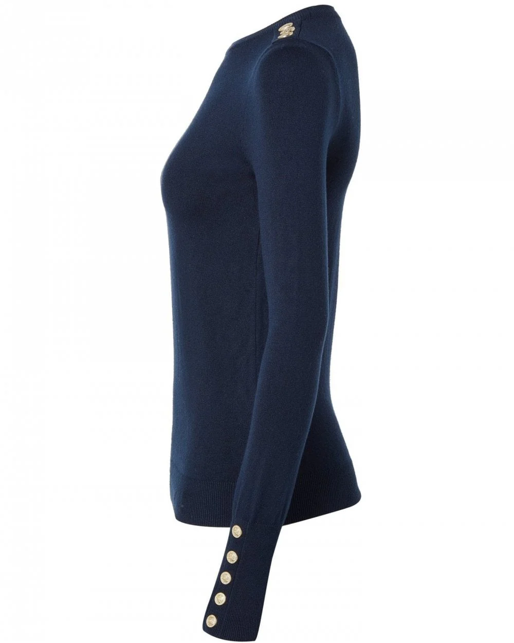 Buttoned Knit Crew Neck - Image 18