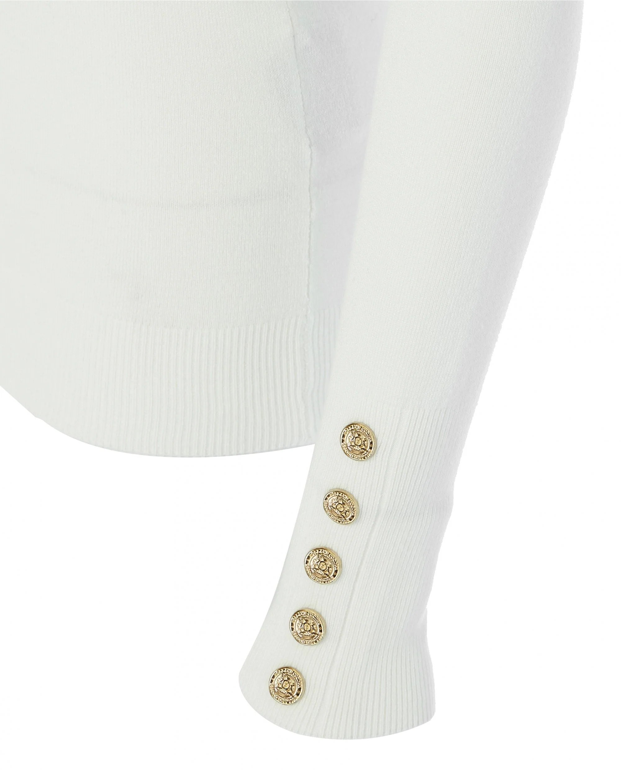 Buttoned Knit Crew Neck - Image 6