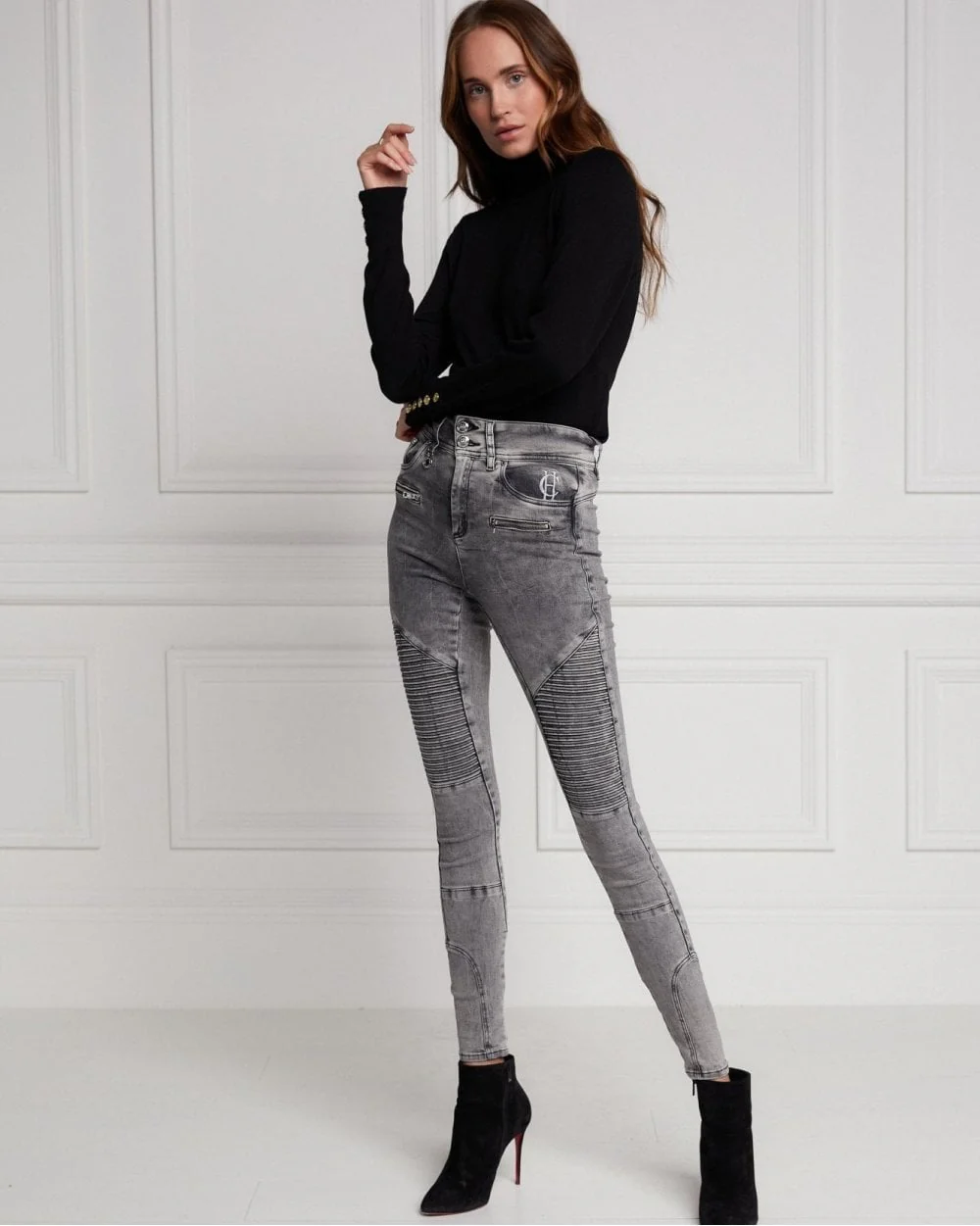 Buttoned Knit Roll Neck - Image 25