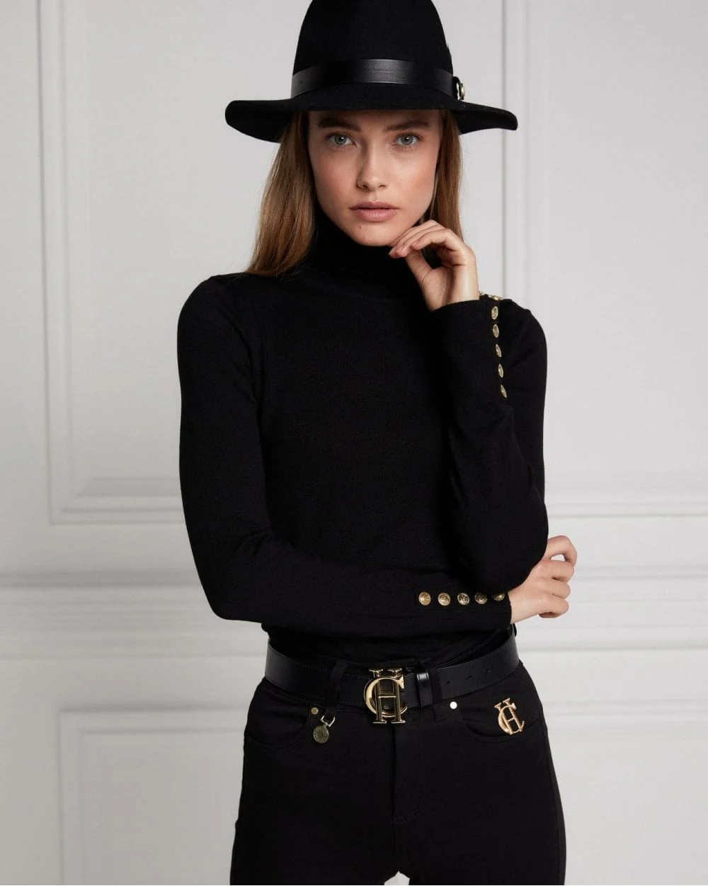 Buttoned Knit Roll Neck - Image 35