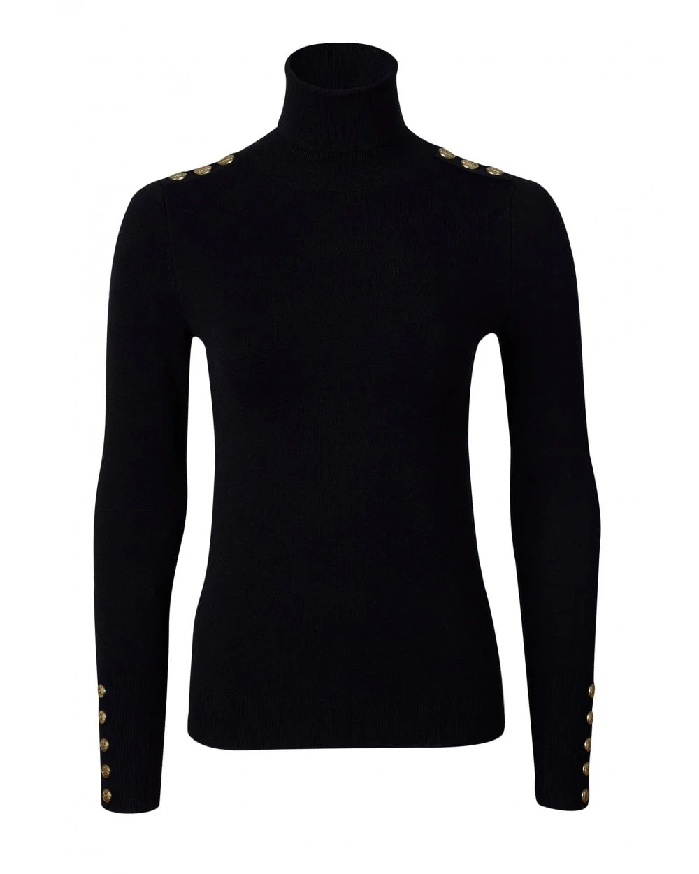 Buttoned Knit Roll Neck - Image 40