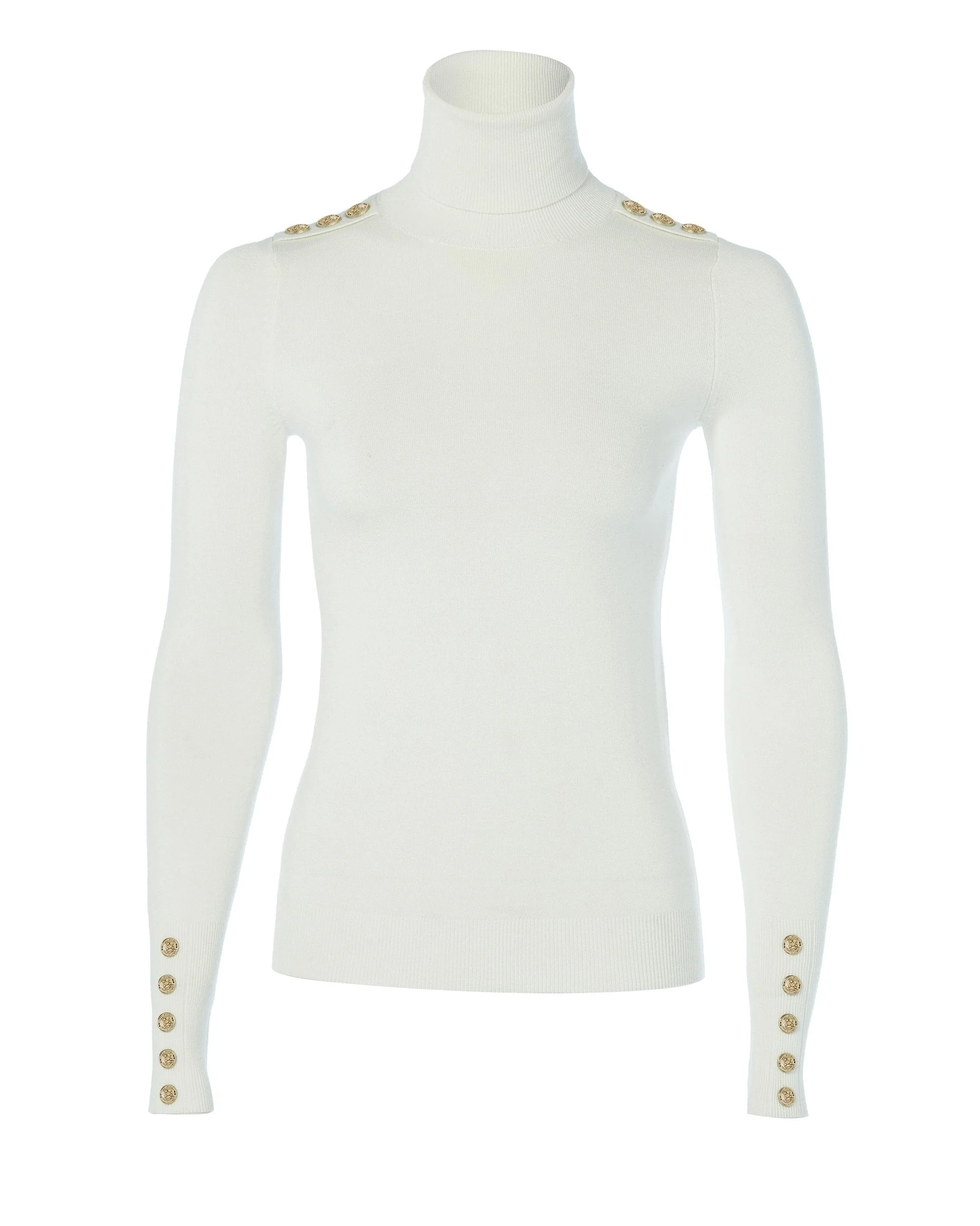 Buttoned Knit Roll Neck - Image 41