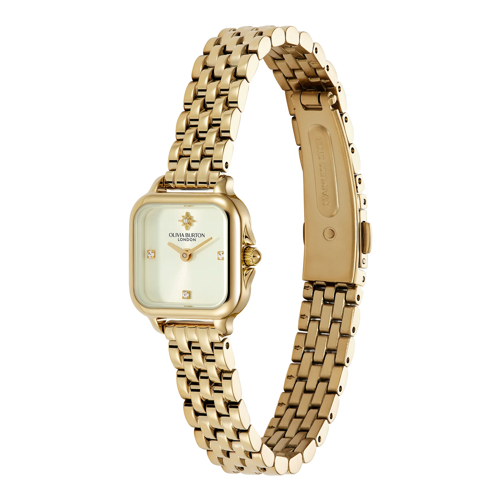 Classic 20mm Mini Grosvenor Ivory & Gold Bracelet Watch - Image 3