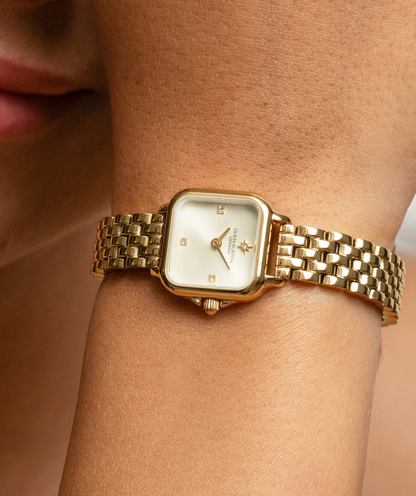 Classic 20mm Mini Grosvenor Ivory & Gold Bracelet Watch - Image 5