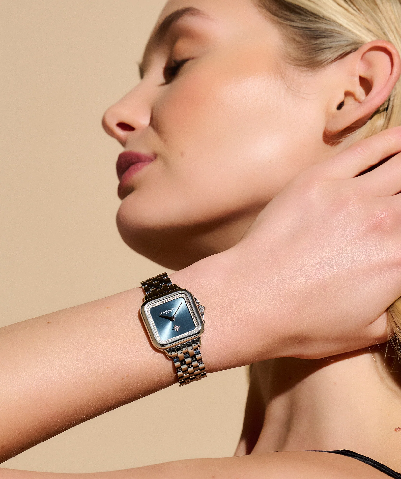 Classic 28mm Grosvenor Blue & Silver Bracelet Watch - Image 5