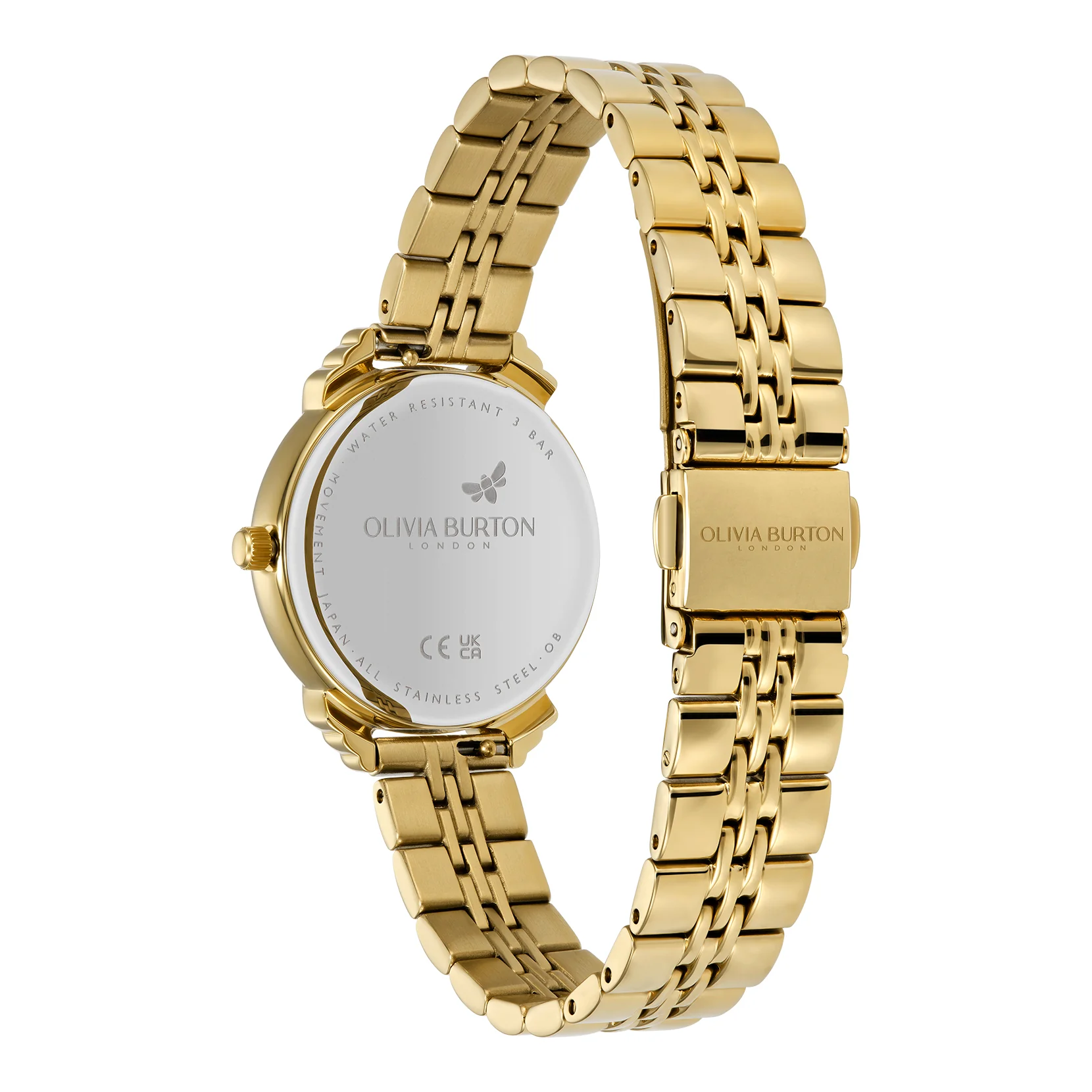 Classic 30mm Art Deco Emerald & Gold Bracelet Watch - Image 4