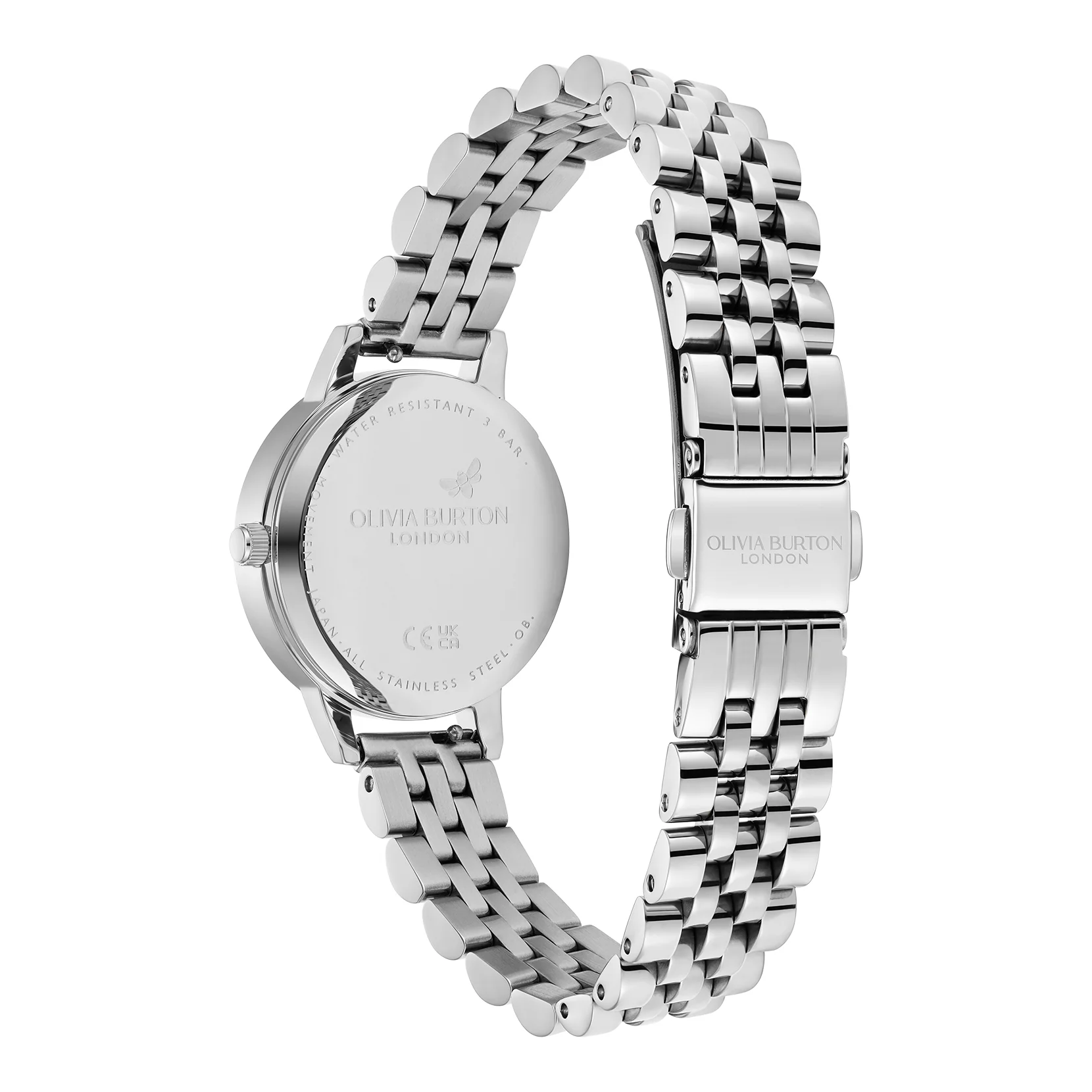 Classic 30mm White & Silver Bracelet Watch - Image 4