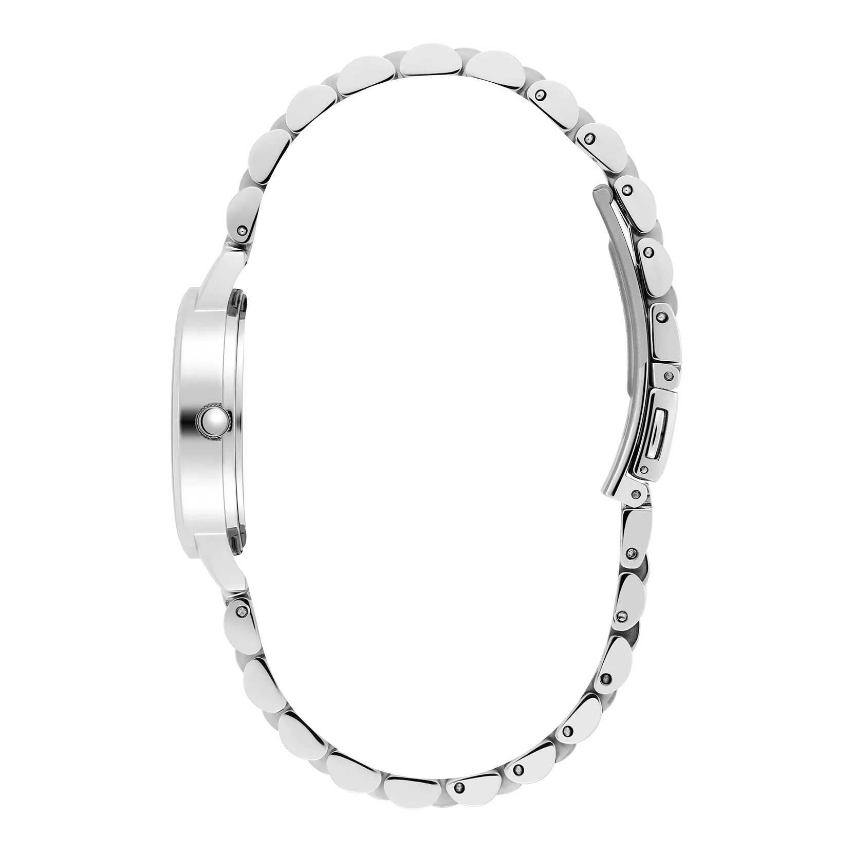 Classic 30mm White & Silver Bracelet Watch - Image 5