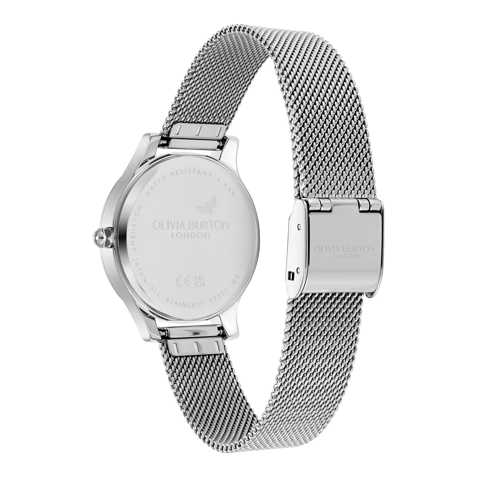 Classic 30mm Wonderlust White & Silver Mesh Watch - Image 4
