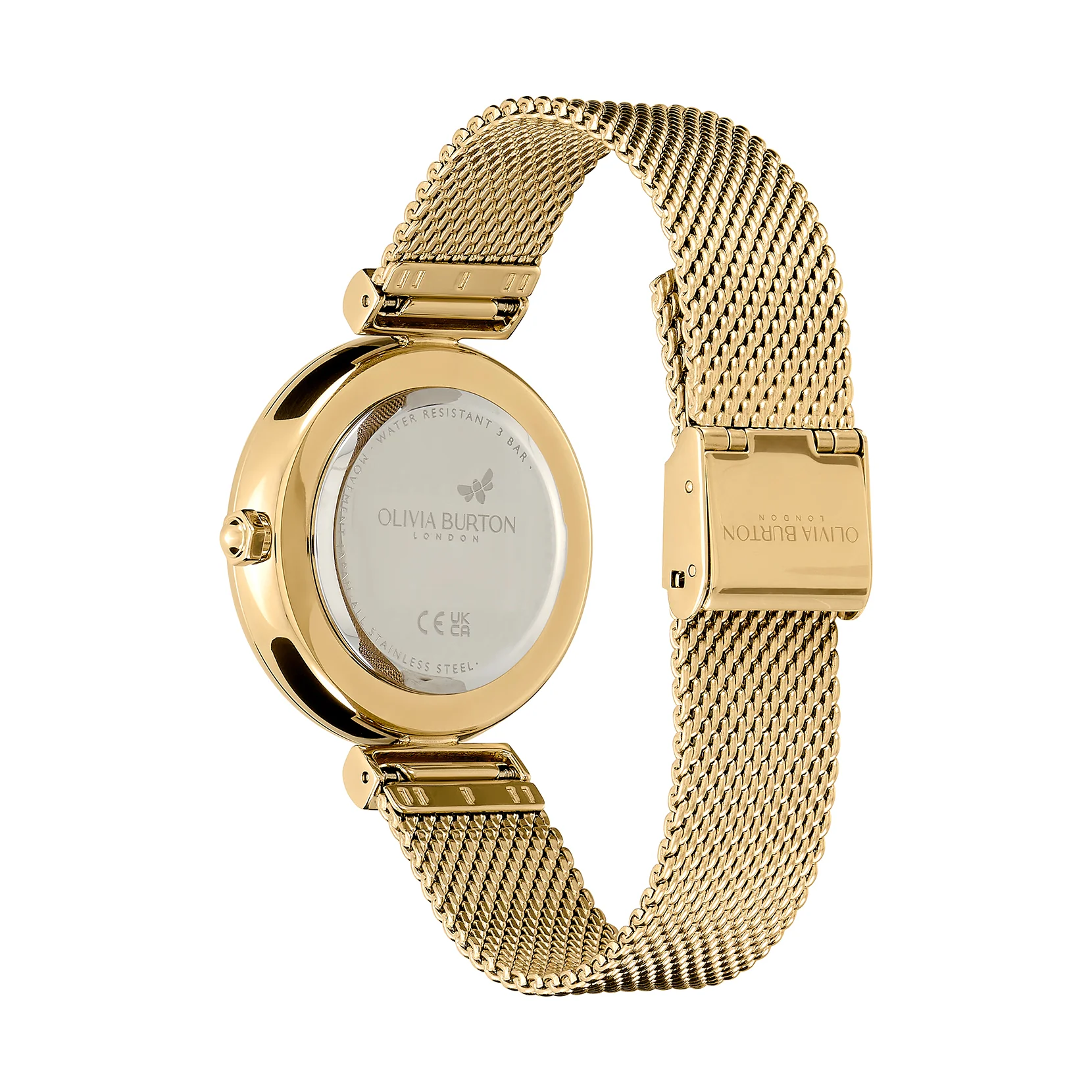 Signature 36mm Minima Bee T-Bar Gold Mesh Watch - Image 4
